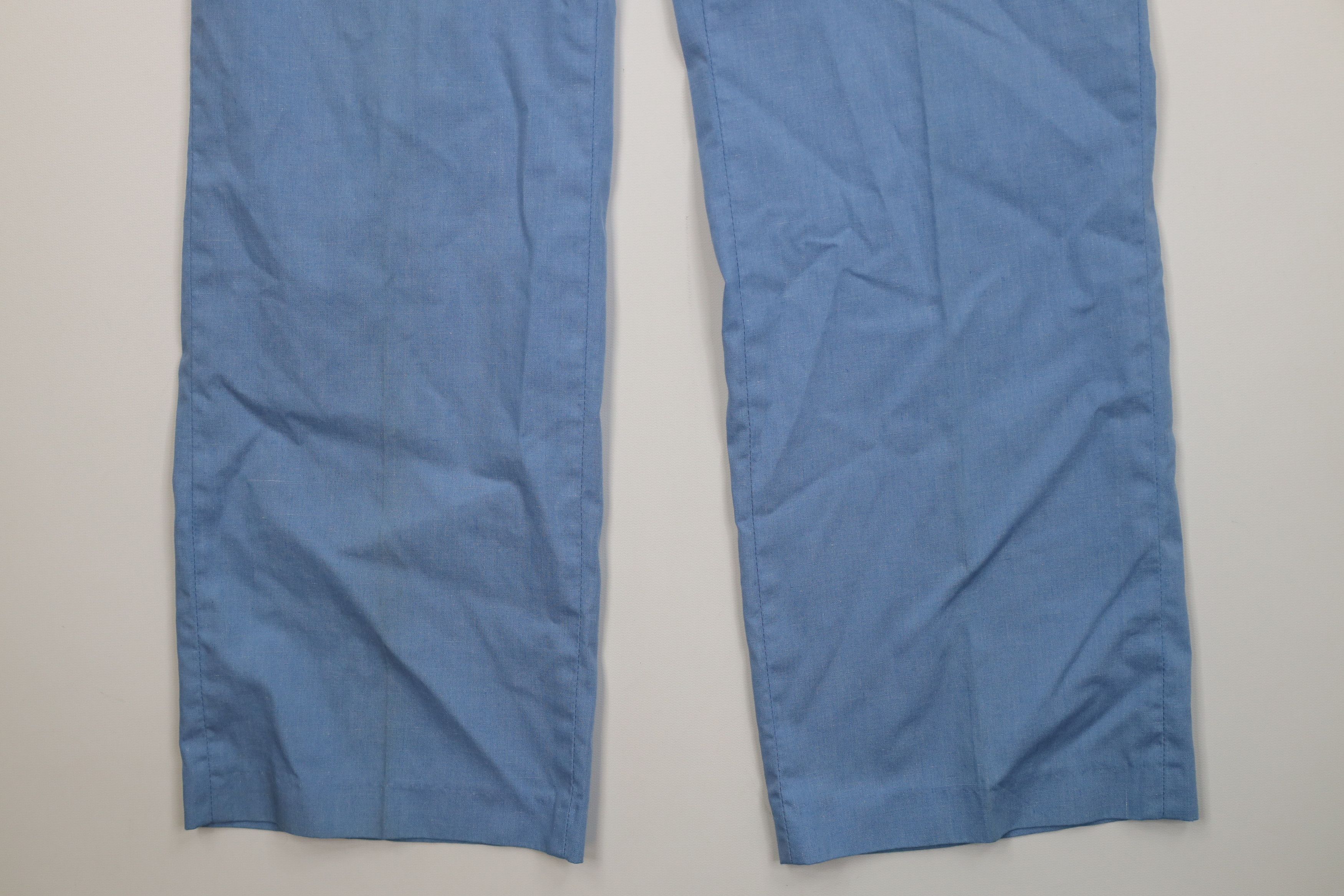 Vintage Vintage 70s Streetwear Chambray Flared Wide Leg Chino Pants Size US 32 / EU 48 - 4 Thumbnail