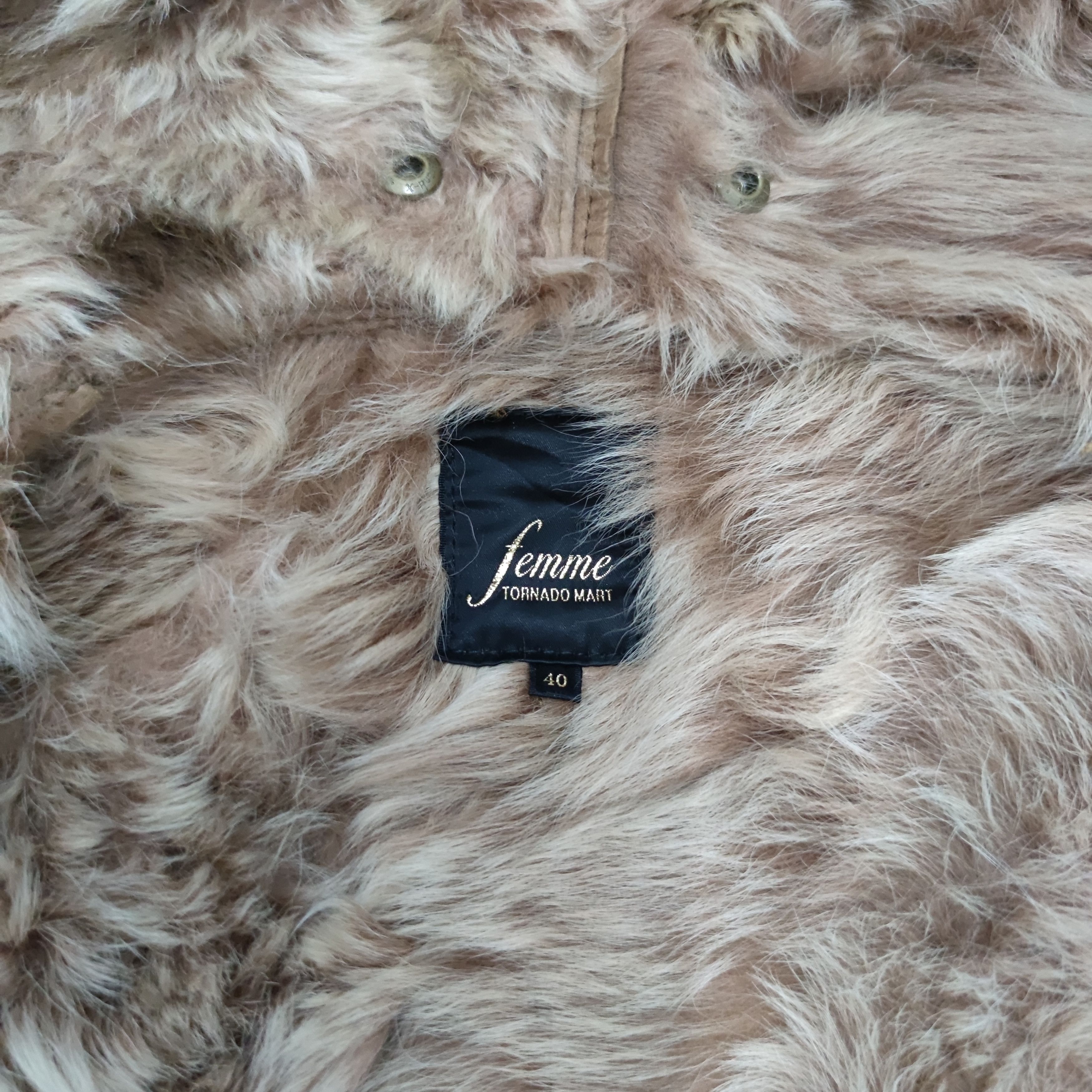 Tornado Mart Tornado Mart Patchwork Sheepskin Leather Fur Coat Jacket Size M / US 6-8 / IT 42-44 - 13 Thumbnail