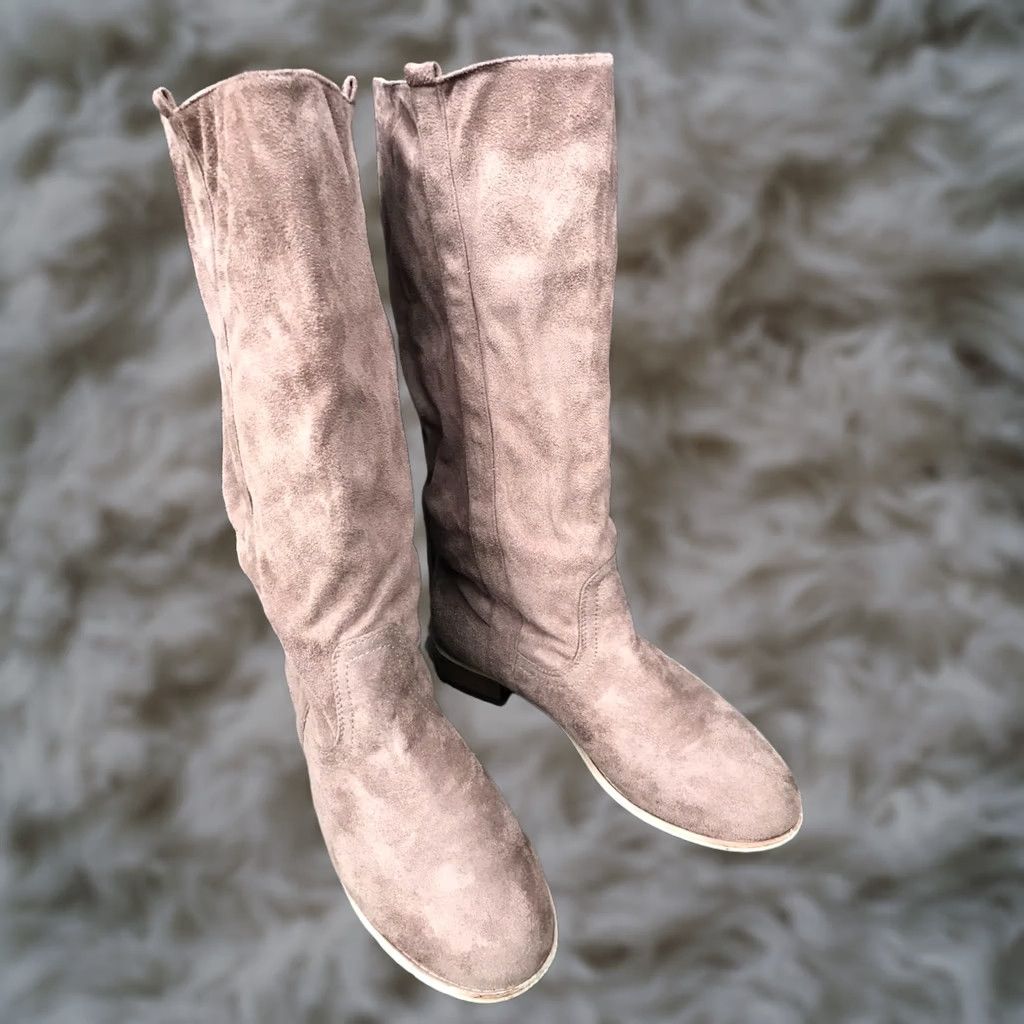 Vintage VINTAGE Charles Albert New-2345 Womens 9 Tan Microfiber KneeHigh Boots-432 Casual PullOn Desert Tan Womens Boots Size US 9 / IT 39 - 1 Thumbnail