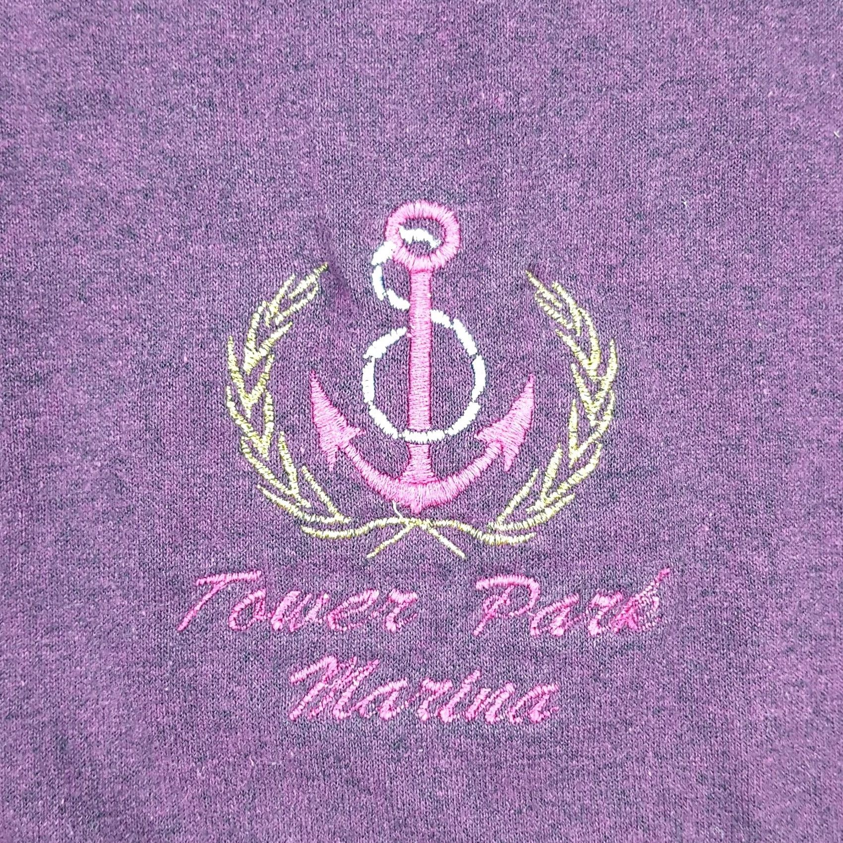 TEE JAYS VINTAGE TeeJays T-Shirt Purple Anchor Marina 90s Embroidered Short Sleeve Crew Neck Size M Mens USA Size US M / EU 48-50 / 2 - 3 Thumbnail