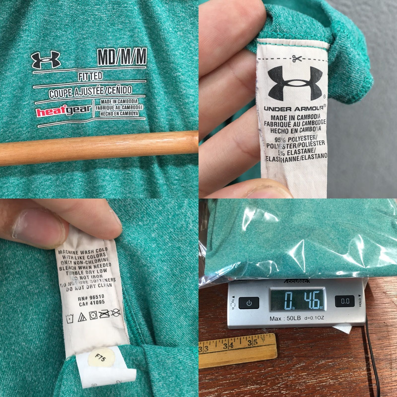 Under Armour Under Armour Activewear T-Shirt Womens M Teal Short Sleeve Crew Neck Logo Print Size M / US 6-8 / IT 42-44 - 9 Thumbnail