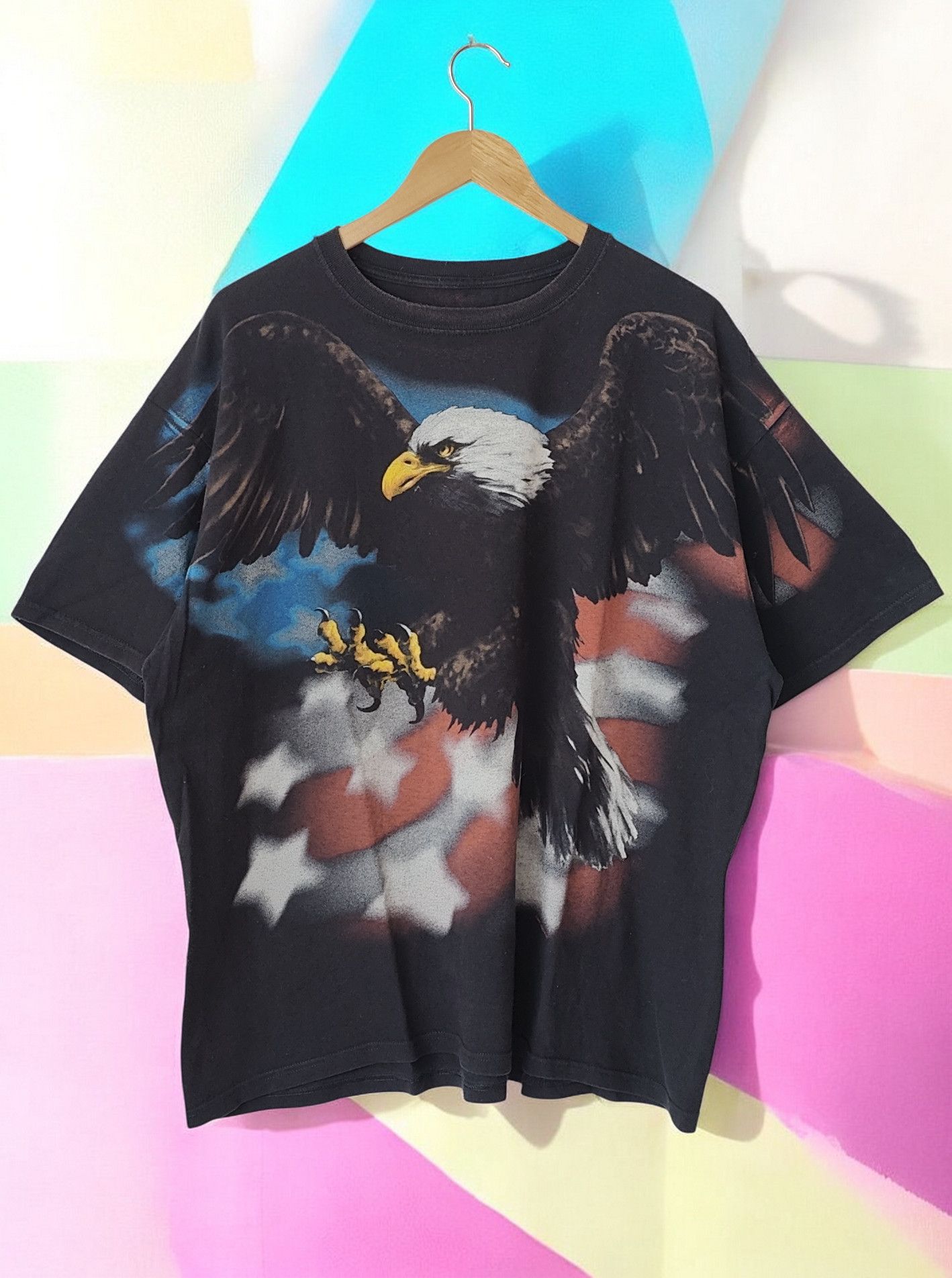Liquid Blue Vintage Liquid Blue USA Eagle AOP Full Print VTG Tshirt RARE Size US XL / EU 56 / 4 - 1 Thumbnail