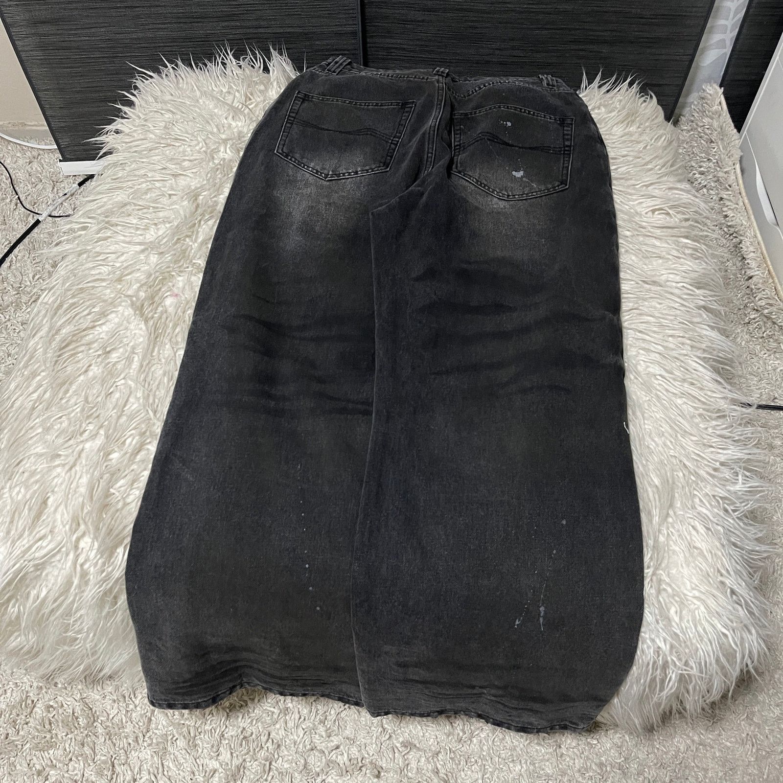 Other Balenciaga Style Vintage Painted Baggy Wide-leg Denim Jeans Size US 30 / EU 46 - 4 Thumbnail