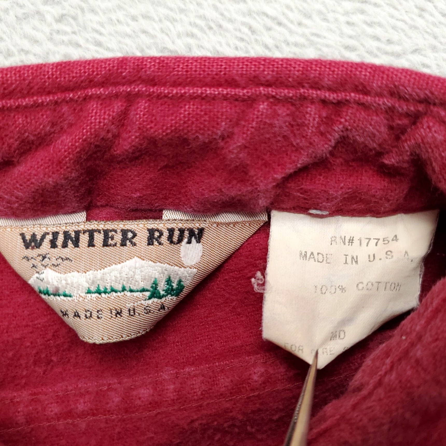 Vintage VINTAGE Winter Run Shirt Mens M Maroon Chamois Outdoor Flannel Cabin Casual Size US M / EU 48-50 / 2 - 6 Thumbnail