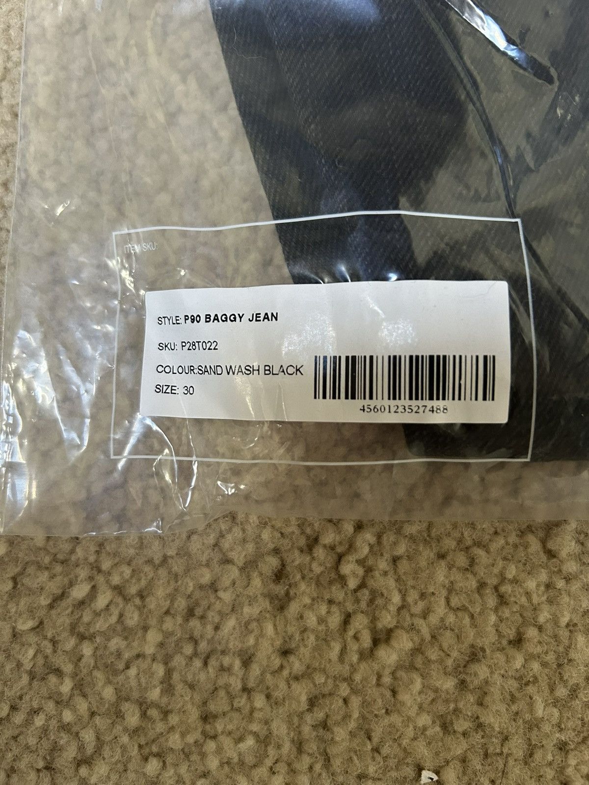 Palace PALACE P90 Baggy Jean Sand Wash Black Size 30 Sandwash Size US 30 / EU 46 - 5 Thumbnail