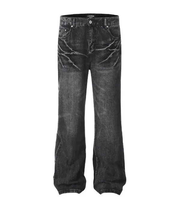 Japanese Brand Vintage Lightning Washed Distressed Loose Bootcut Jeans Size US 32 / EU 48 - 5 Thumbnail