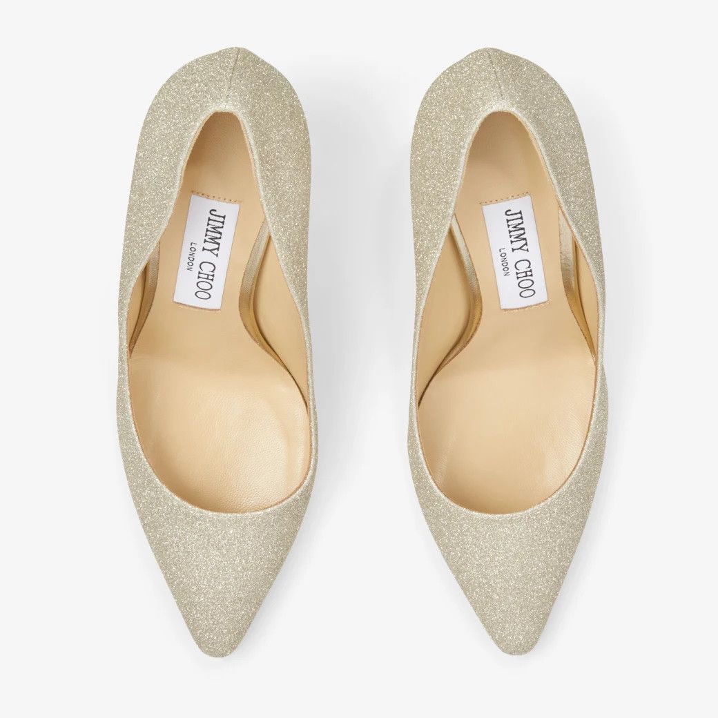 o1s22i1n1024 Romy 85 Dusty Glitter Pumps in Silver
