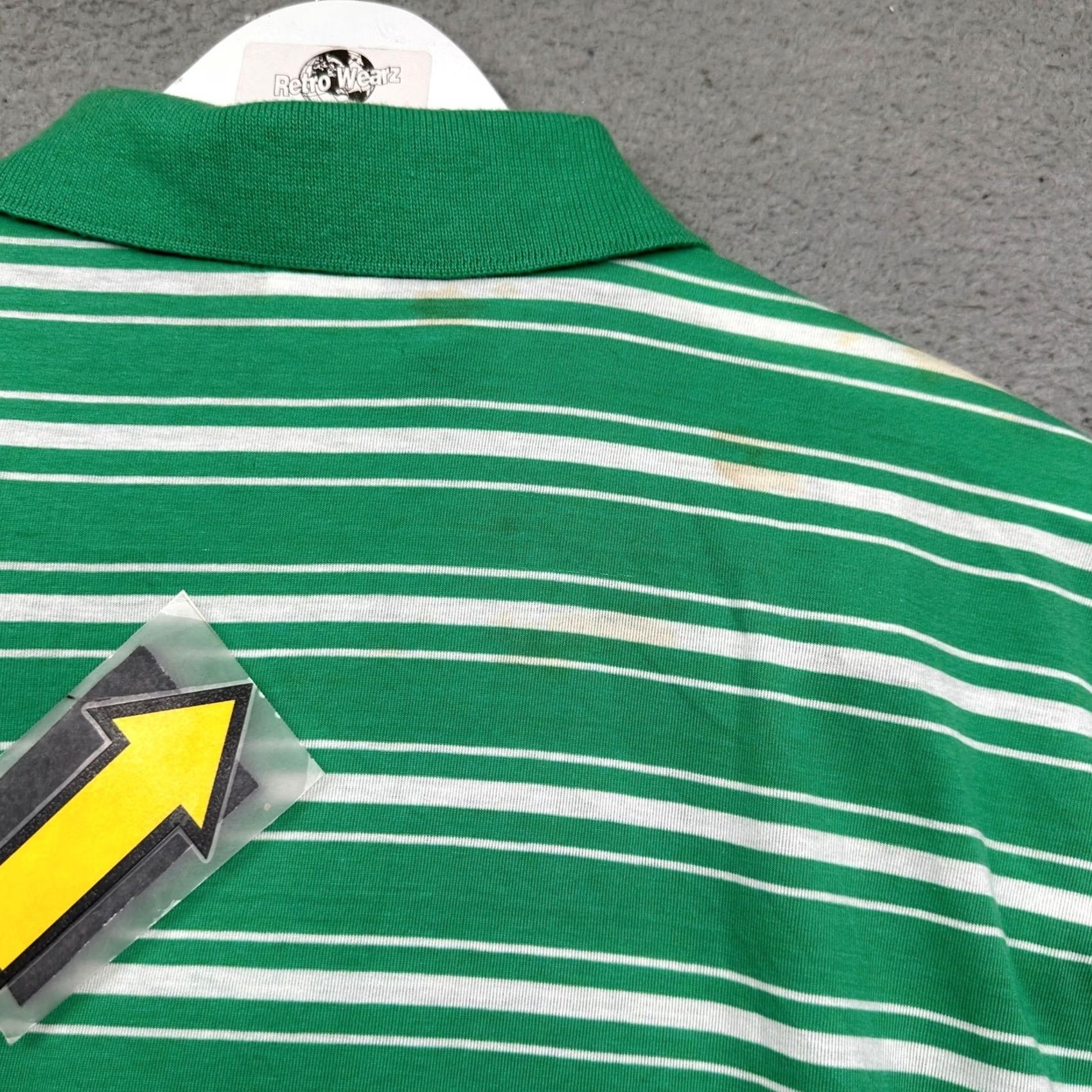 Vintage VINTAGE The Sun Beater Deans Polo Shirt Mens XL Striped Green Hong Kong Polo Shirt XL Mens Green Deans 80s Size US XL / EU 56 / 4 - 7 Thumbnail
