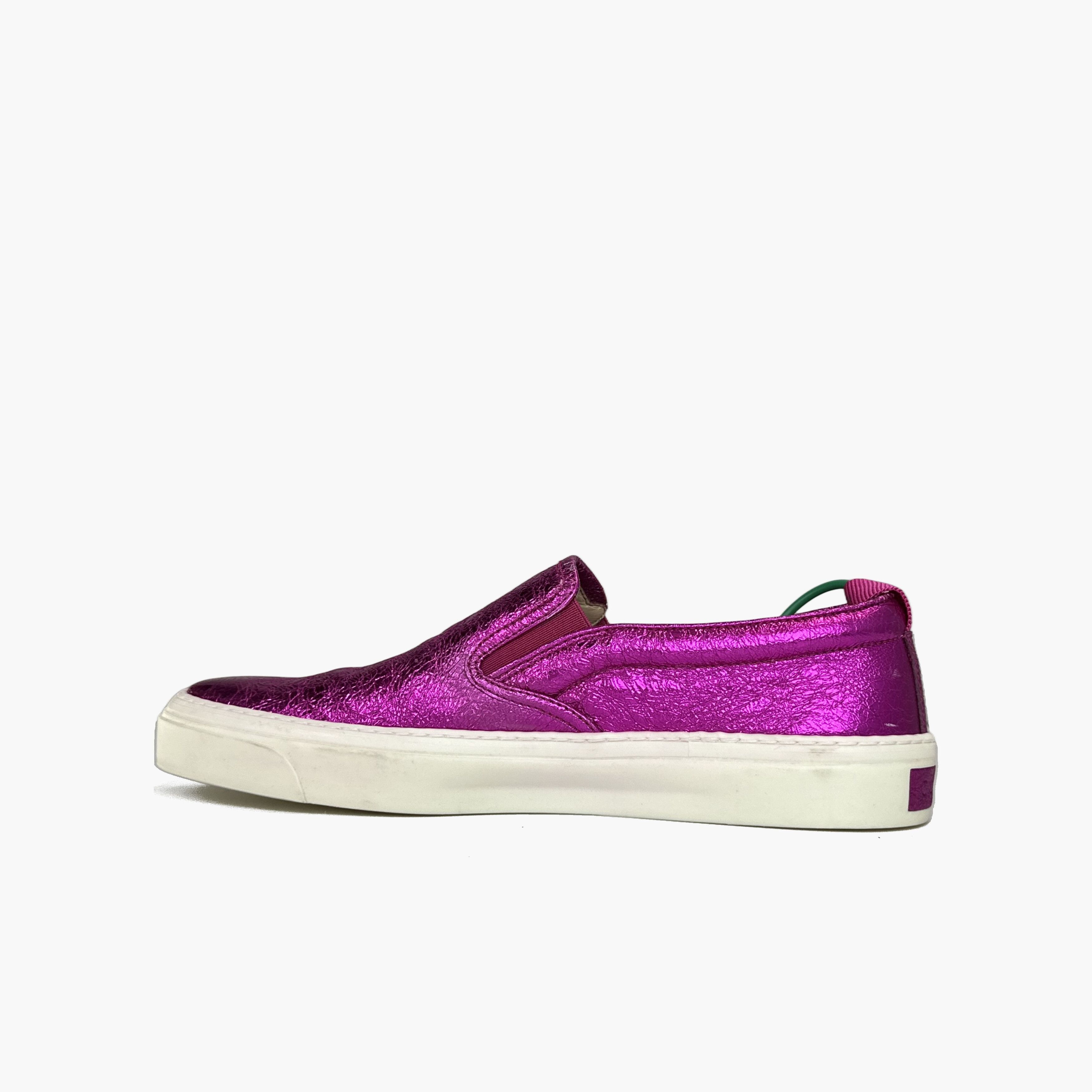 Gucci Gucci Leather Fashion SlipOn Sneakers Plum-2506 Size US 6.5 / EU 39-40 - 4 Thumbnail