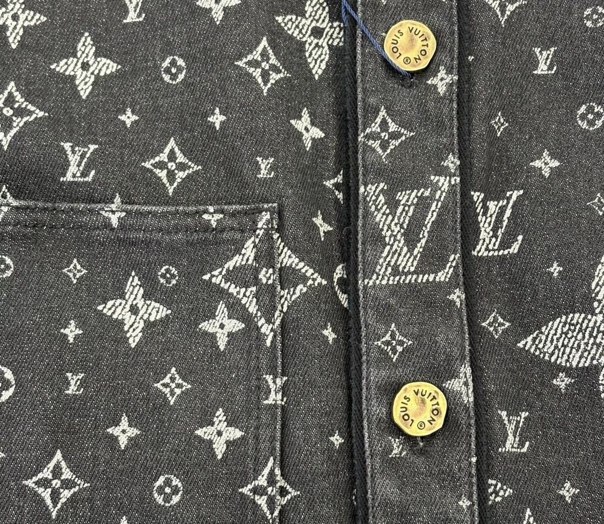 Louis Vuitton Louis Vuitton M Monogram Denim Baseball Jersey Shirt Black Size US M / EU 48-50 / 2 - 3 Thumbnail