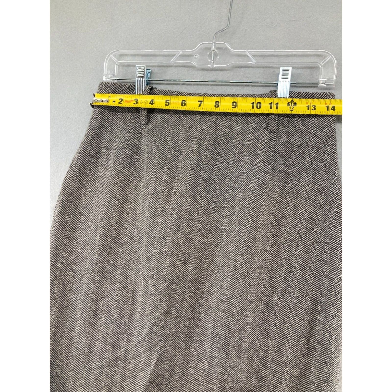 Willi Smith Willi Smith Skirt Womens Maxi Wool Black 6 Herringbone Tweed High Rise Office 80s 90s Size 28" / US 6 / IT 42 - 3 Thumbnail