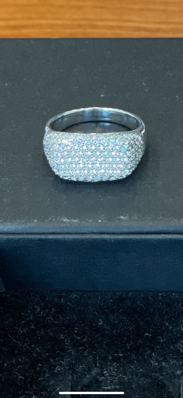 Tom Wood Tom Wood Michael sterling silver crystal signet ring size 54 Size ONE SIZE - 2 Thumbnail