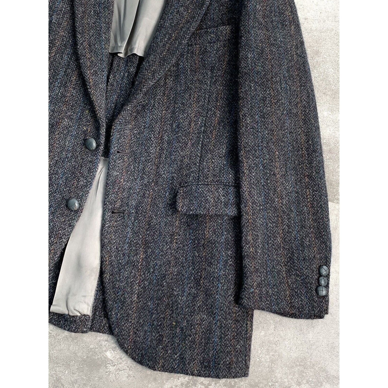 Harris Tweed × Vintage Men's HARRIS TWEED MADE IN USA Sport Blazer Jacket EU50 UK40 Size 50R - 17 Thumbnail