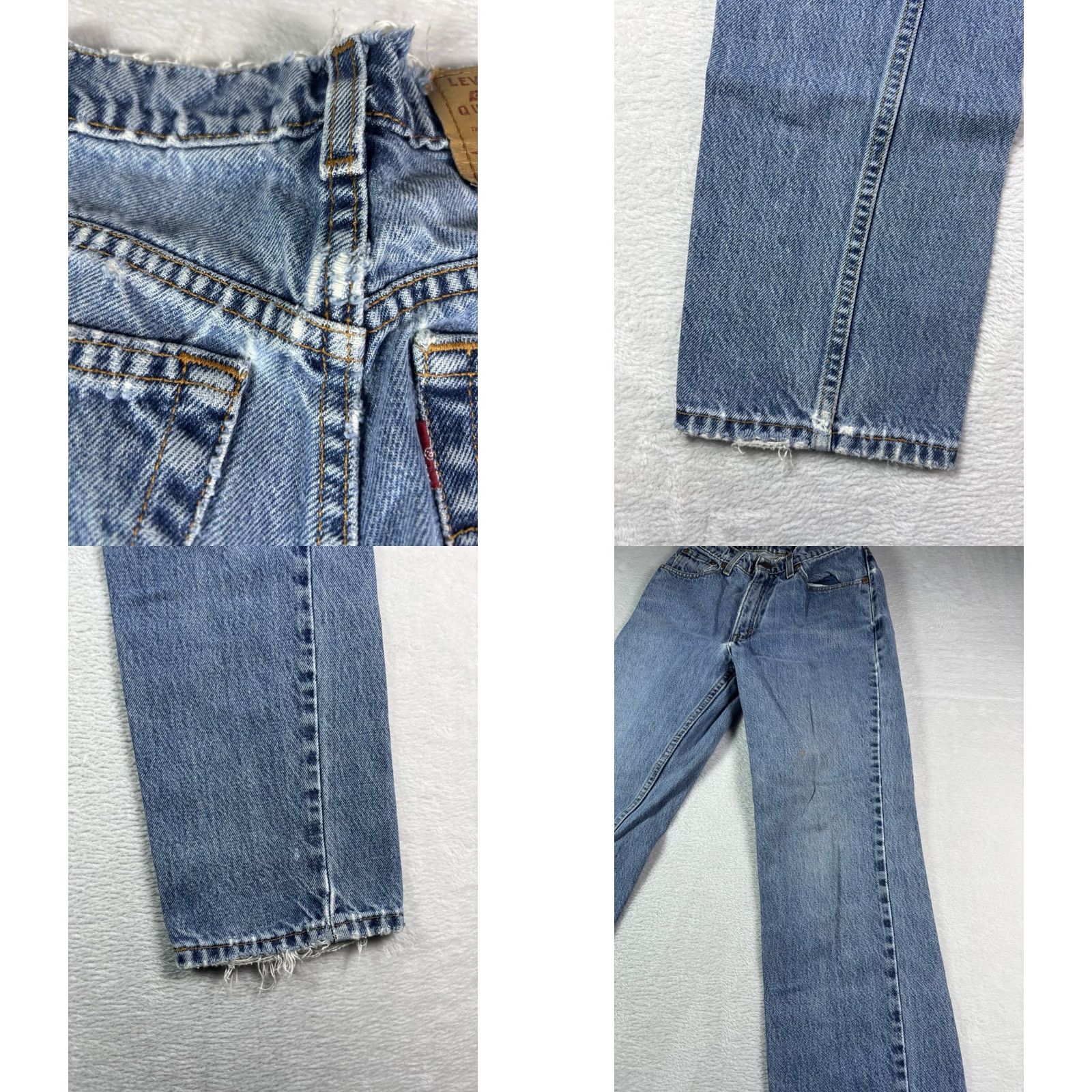 Levi's VINTAGE Levi's 512 Jeans Women Slim Fit Straight Leg Size 5 JR Distressed 5-Pocket Denim Blue Size 27" / US 4 / IT 40 - 10 Thumbnail