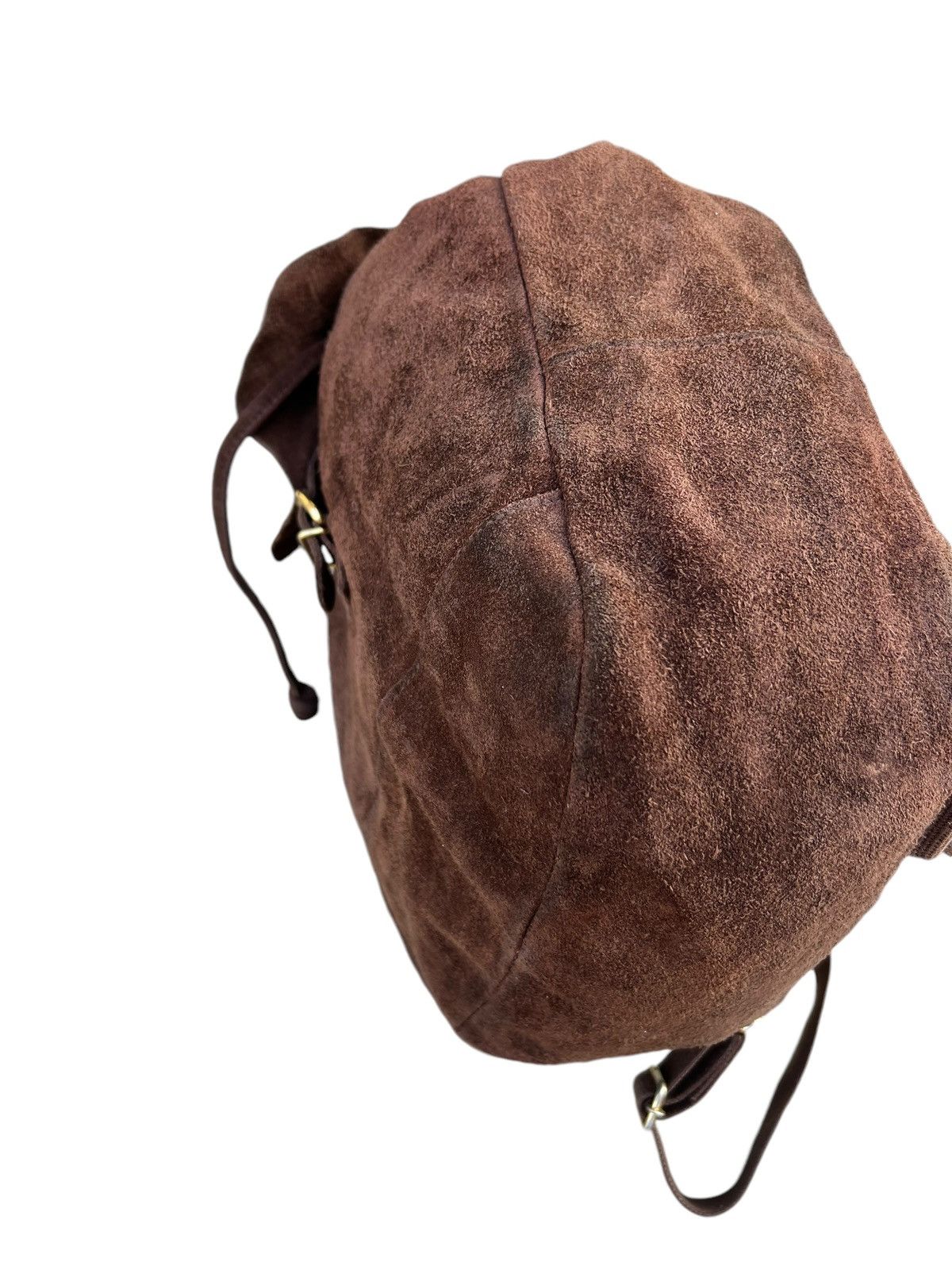 Leather Vintage 90s VIA DEMIZON Japan Suede Leather Backpack Bag Size ONE SIZE - 14 Thumbnail