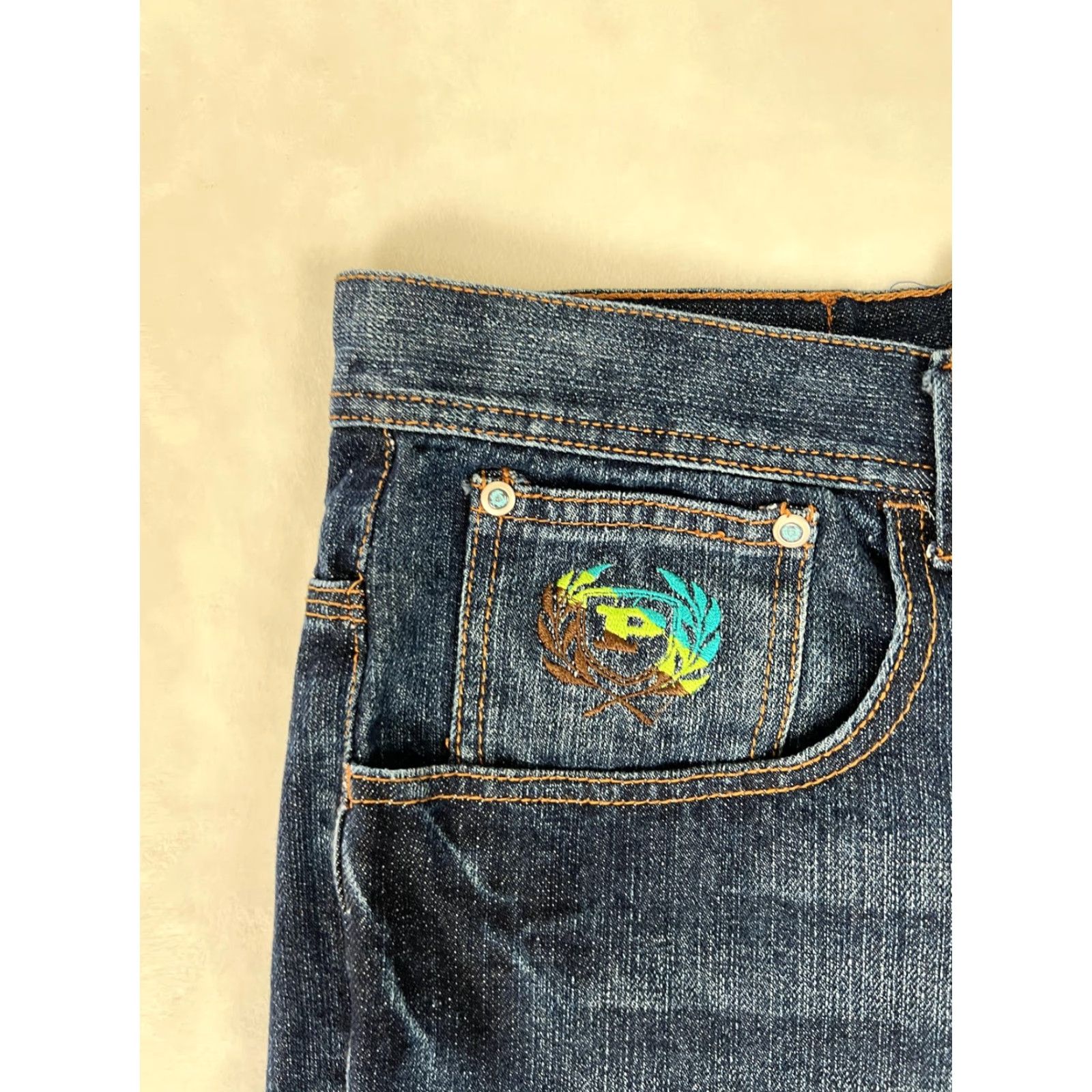 Phat Farm VTG Phat Farm Jeans Mens 40 Blue Dark Wash Denim Embroidered Pocket Hip Hop Size US 40 / EU 56 - 3 Thumbnail