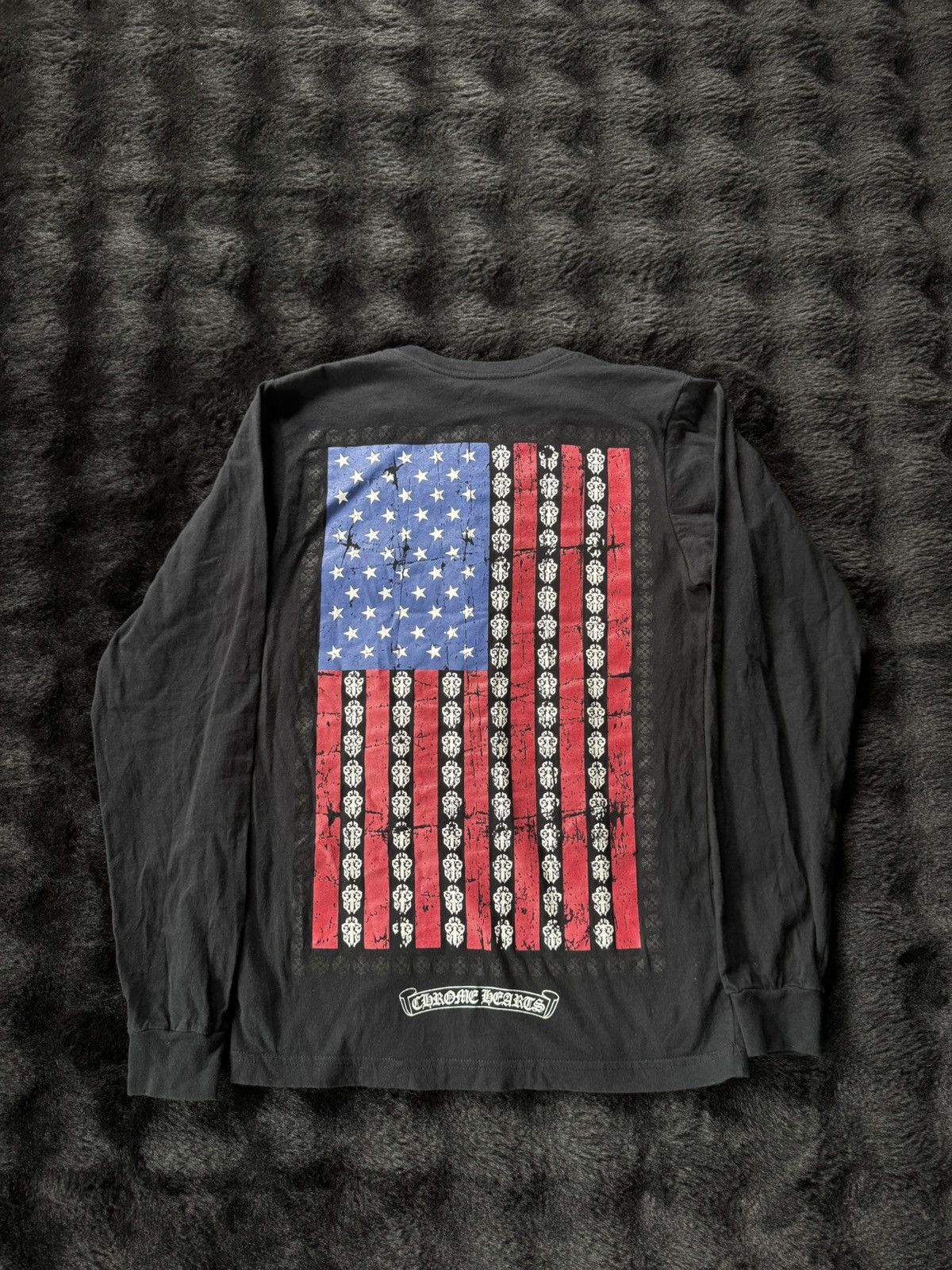 Chrome Hearts Chrome Hearts USA American Flag Thermal Longsleeve