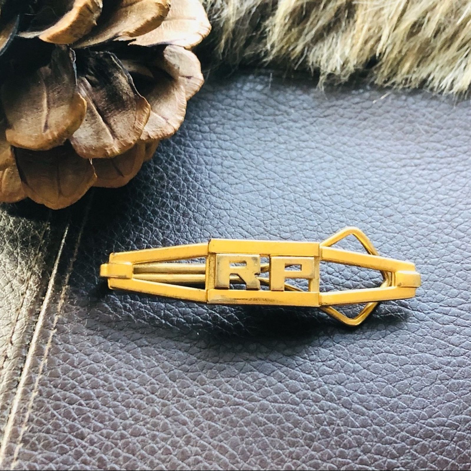 Other Antique men’s gold Swank Klip initial monogram tie bar clip Size ONE SIZE - 1 Thumbnail