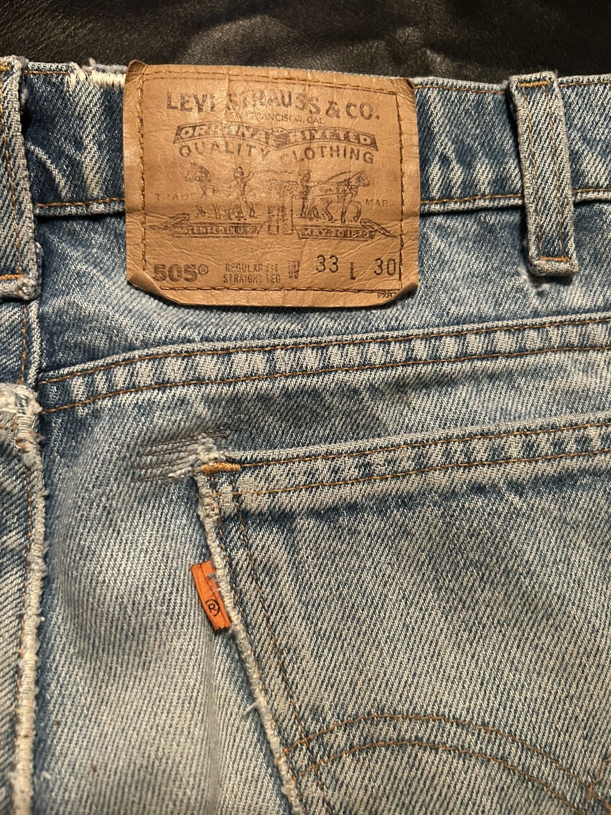 Levi's Levis 505 1997 orange tab jeans Size US 31 - 7 Thumbnail