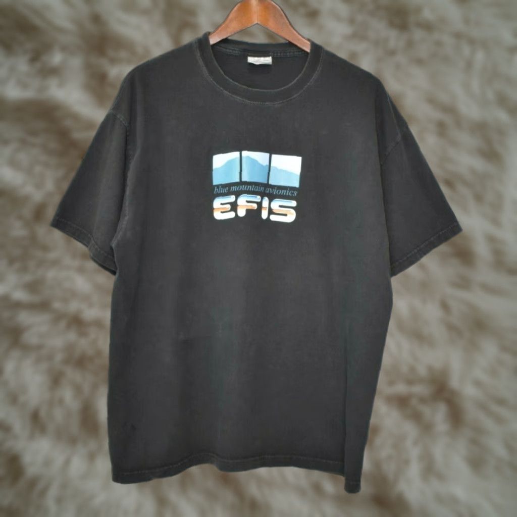 Hanes VINTAGE Hanes T-Shirt Flight Instrument Graphic Aviation Electronics Avionics Black Crew Neck Short Sleeve L Men Large Size US L / EU 52-54 / 3 - 1 Thumbnail