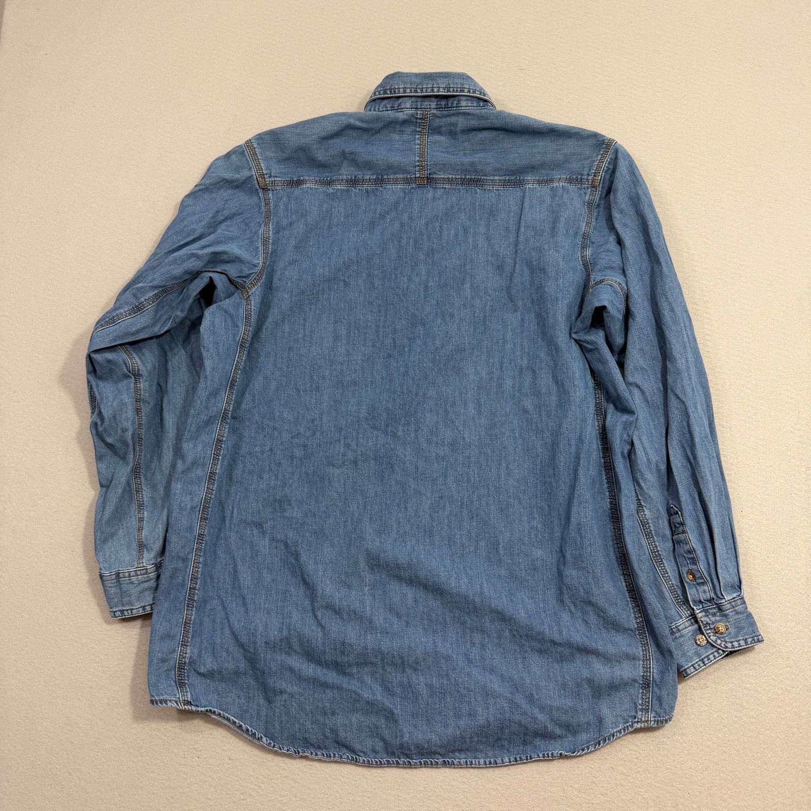 Wrangler Vintage Wrangler Riggs Workwear Denim Shirt Men's XLT Blue Size US XL / EU 56 / 4 - 5 Thumbnail