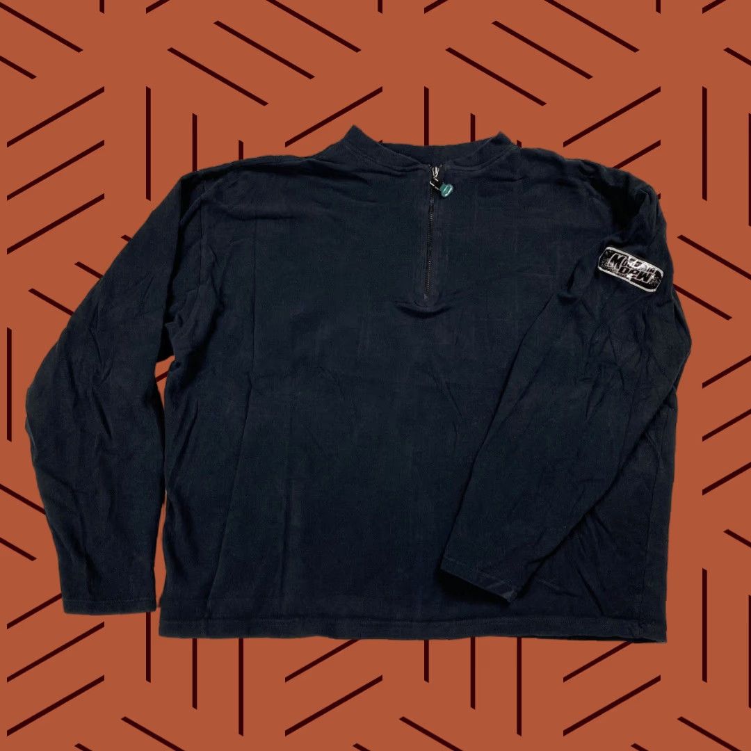 Logo 7 Vintage Mountain Dew Sweatshirt 1/4 Zip Pullover Unisex XL Black Casual Outer Shell Cotton Size US XL / EU 56 / 4 - 1 Thumbnail