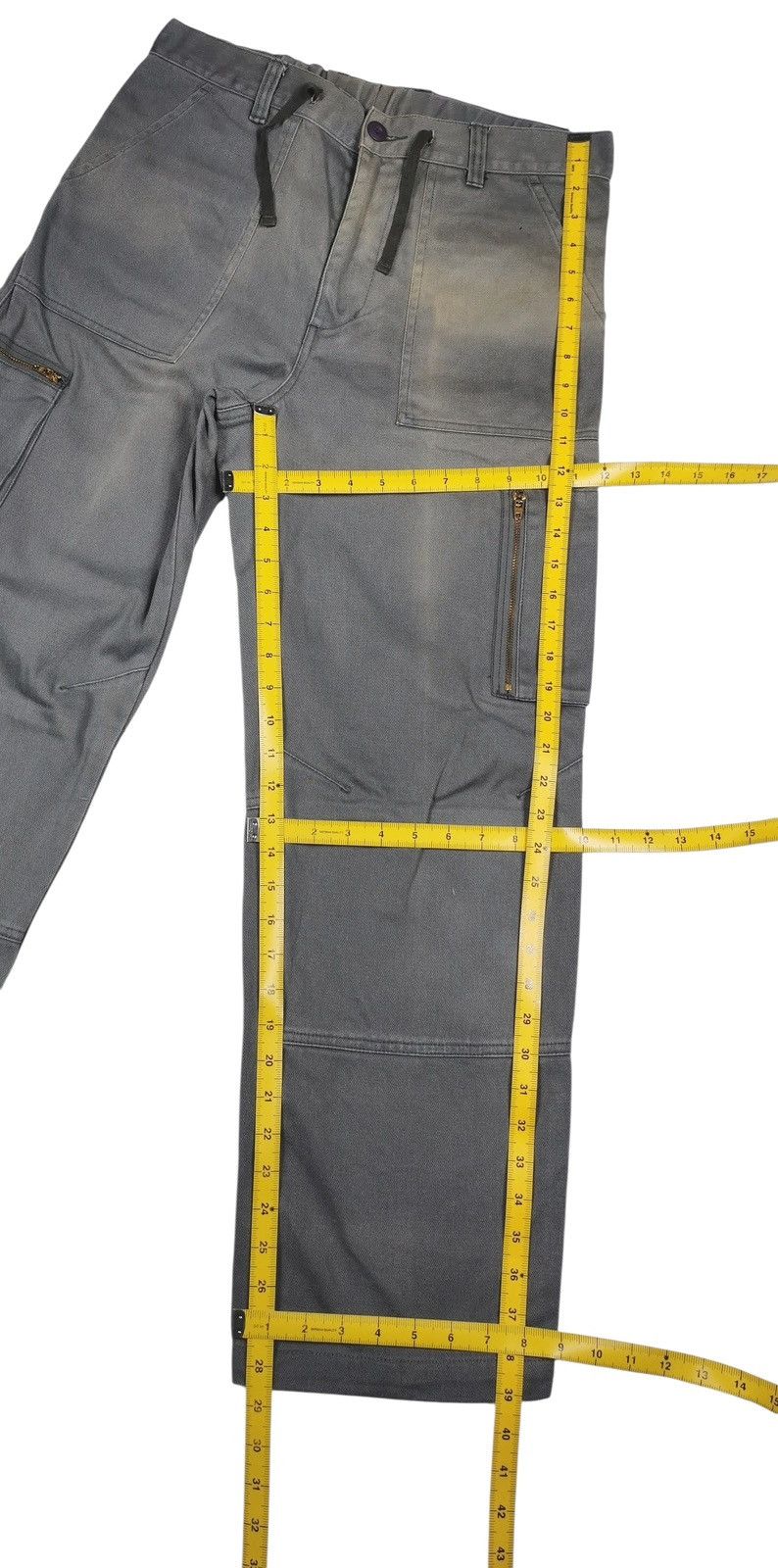 Japanese Brand Famock Baggy Cargo Pants Naturally Sunfaded Vintage Size US 32 / EU 48 - 7 Thumbnail