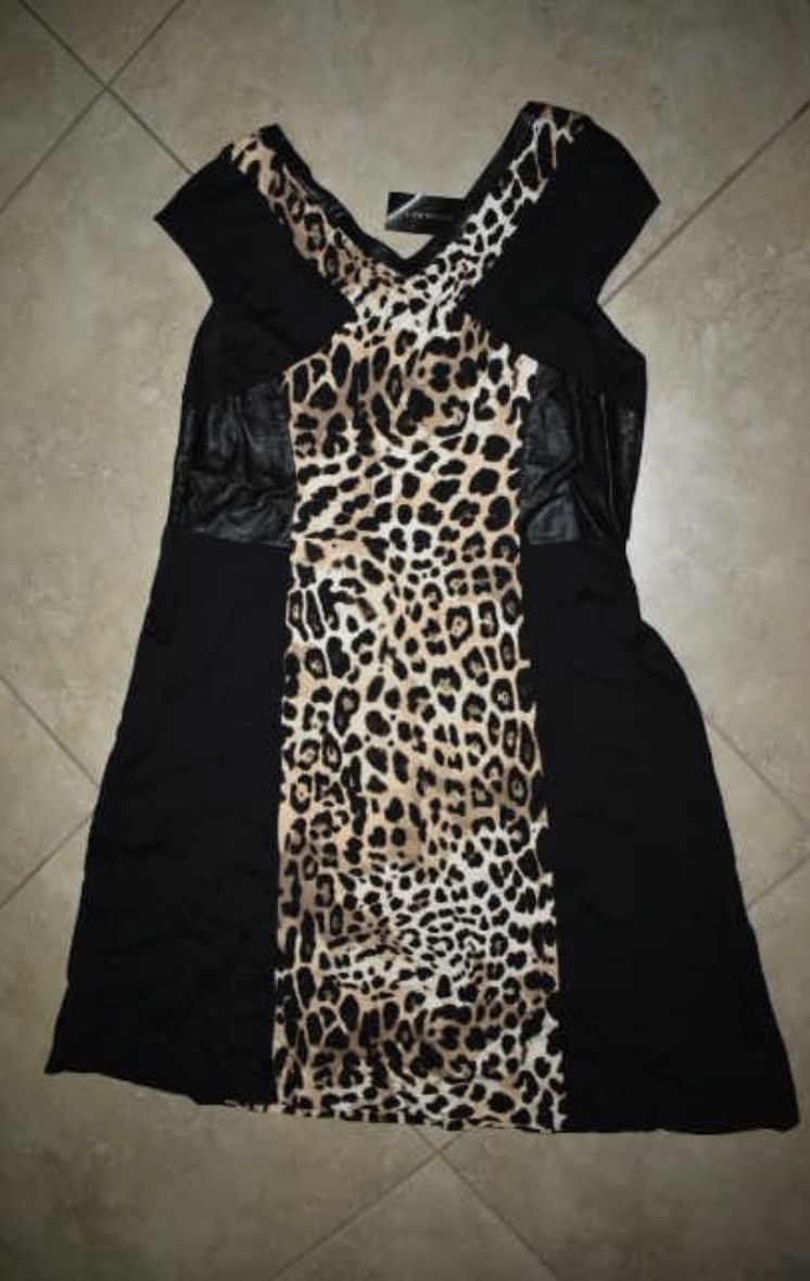 Other NWT Lane Bryant Cheetah Print Pleather Sleeveless Dress Size L / US 10 / IT 46 - 8 Thumbnail