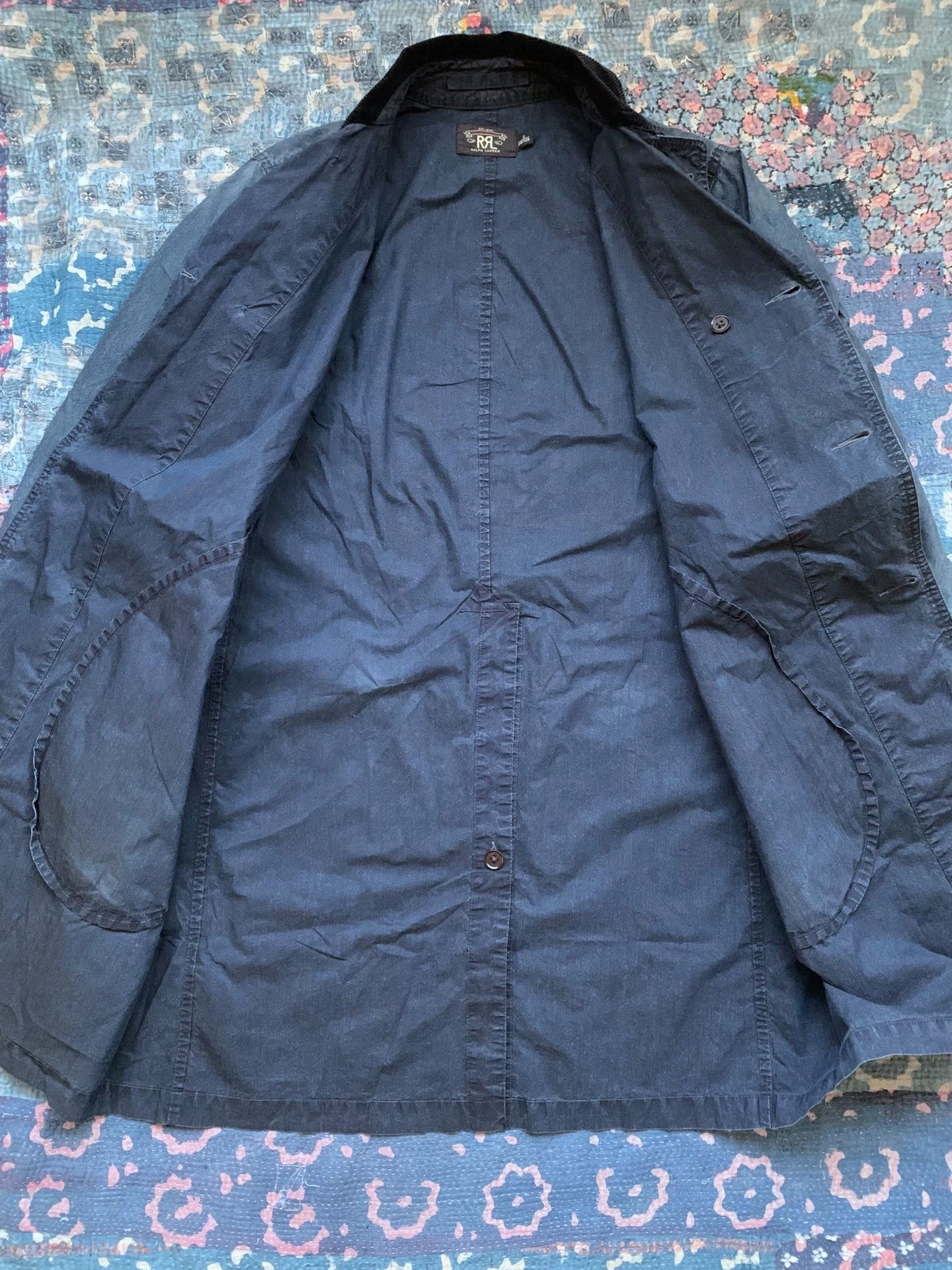 RRL Ralph Lauren RRL Distressed Corduroy Panel Trench Coat Size US S / EU 44-46 / 1 - 5 Thumbnail
