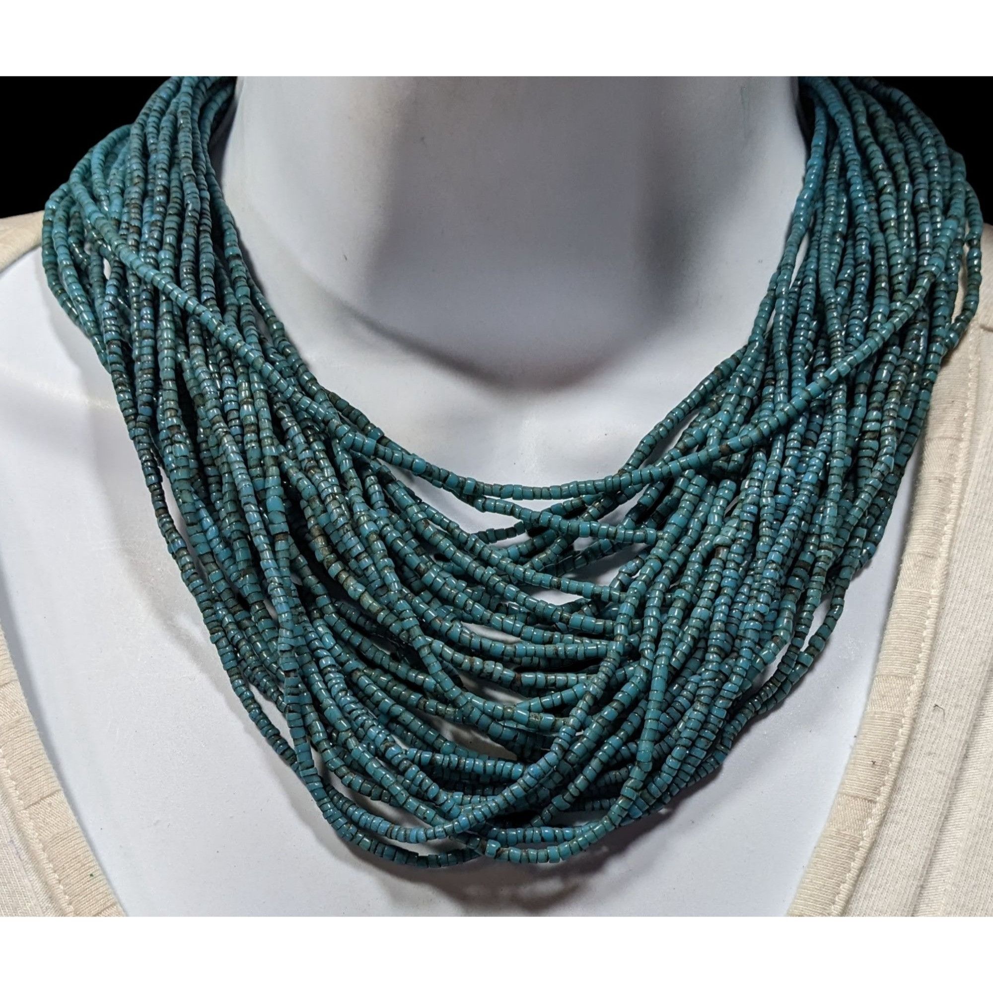 Other Vintage Authentic Konyak Naga Multistrand Glass Beaded Neckl Size ONE SIZE - 2 Thumbnail