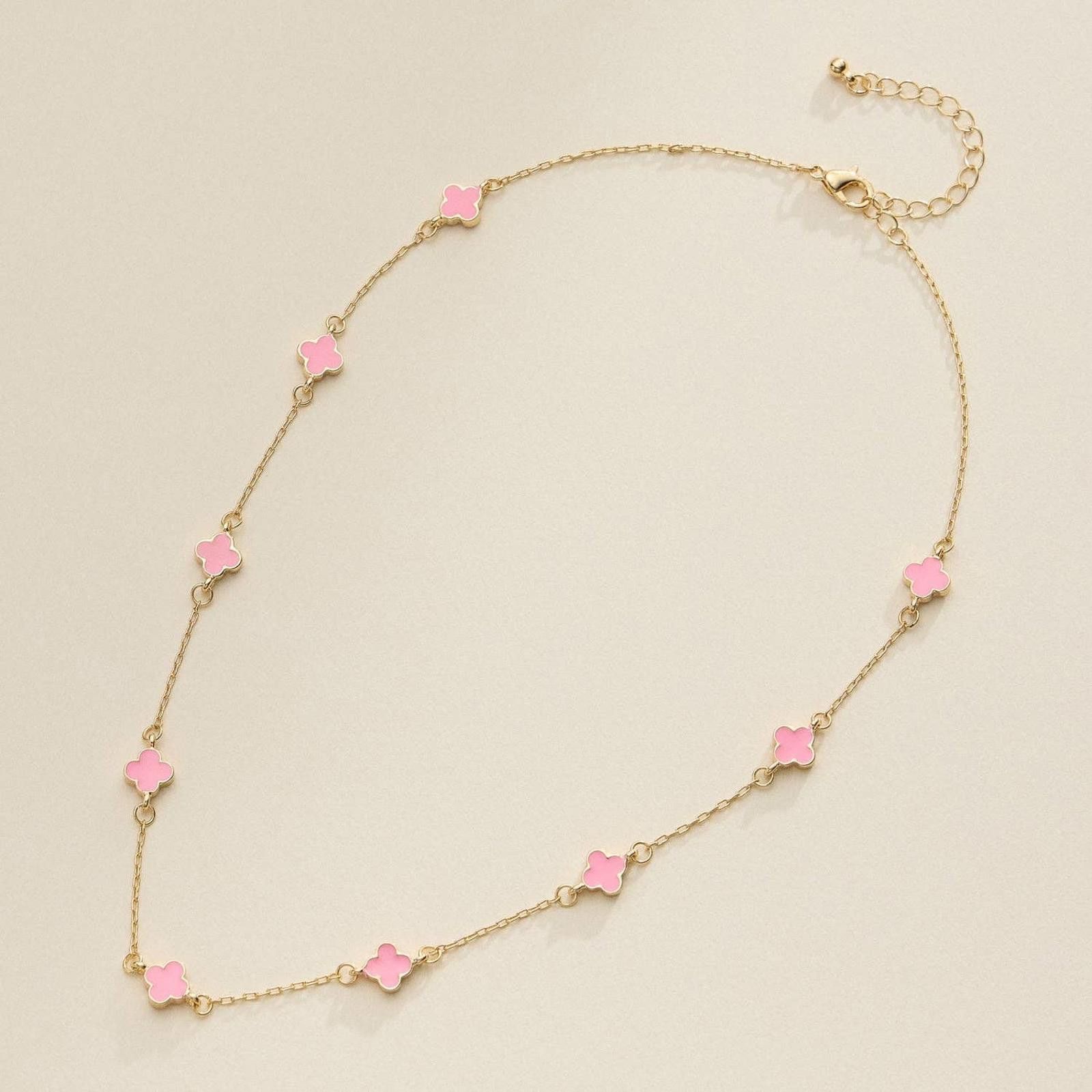Other Gold Charm Necklace with Enamel Accents Elegant Necklace Size ONE SIZE - 8 Thumbnail