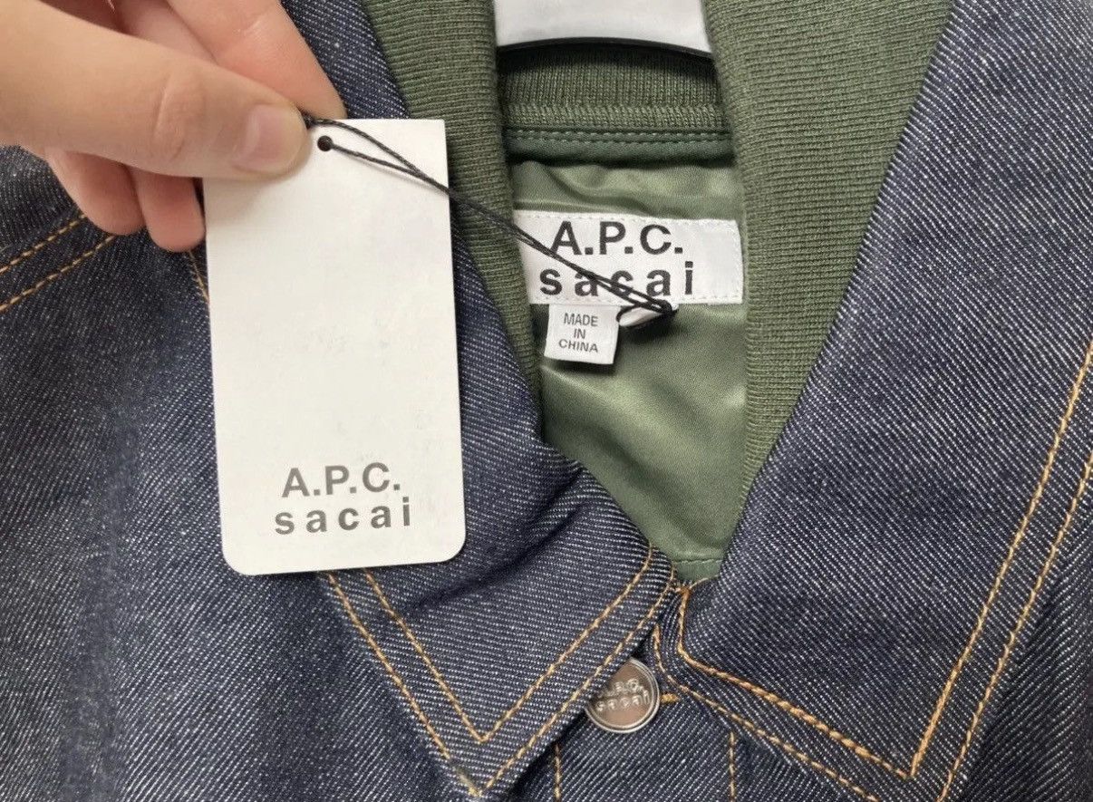 A.P.C. × Sacai APC x Sacai Eimi Denim Bomber Jacket Size US S / EU 44-46 / 1 - 6 Thumbnail