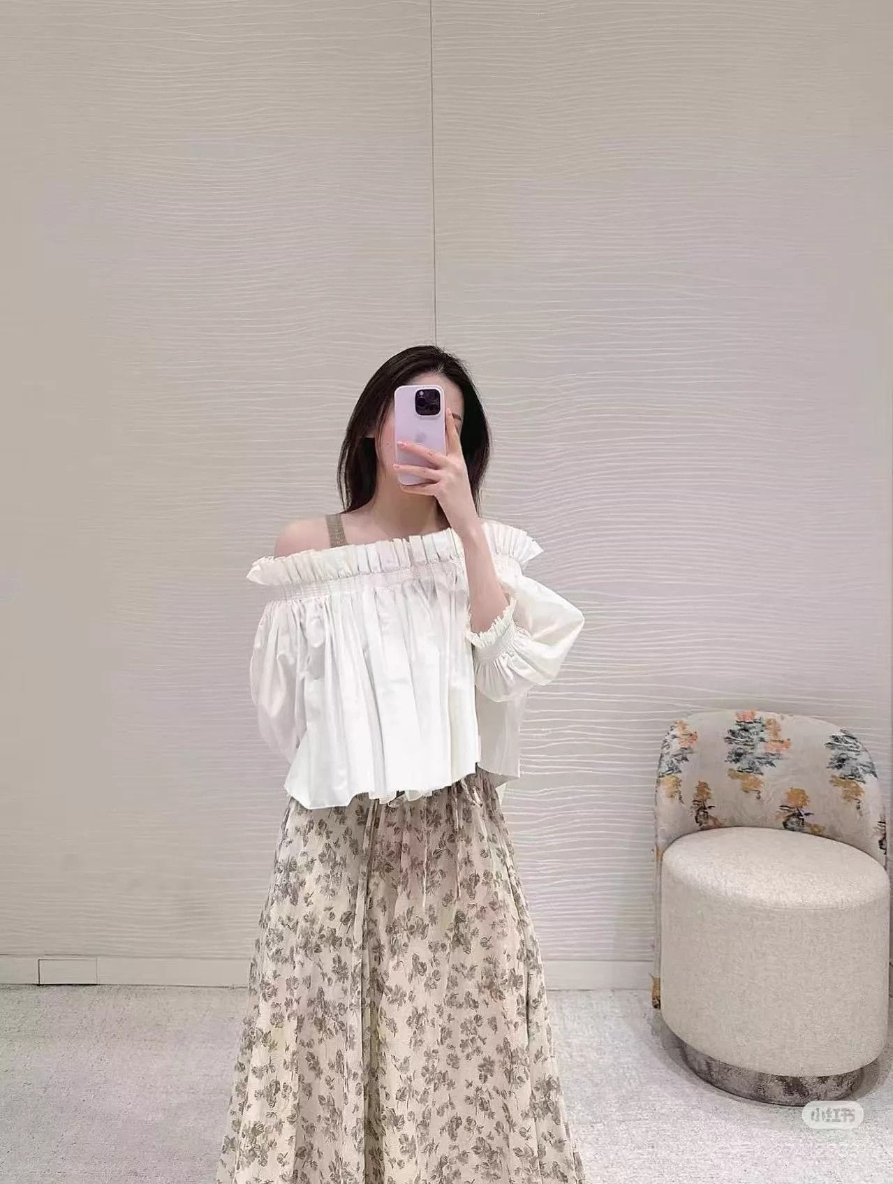Dior Dior Off-Shoulder Cotton & Silk Top F36 New Size XS / US 0-2 / IT 36-38 - 5 Thumbnail
