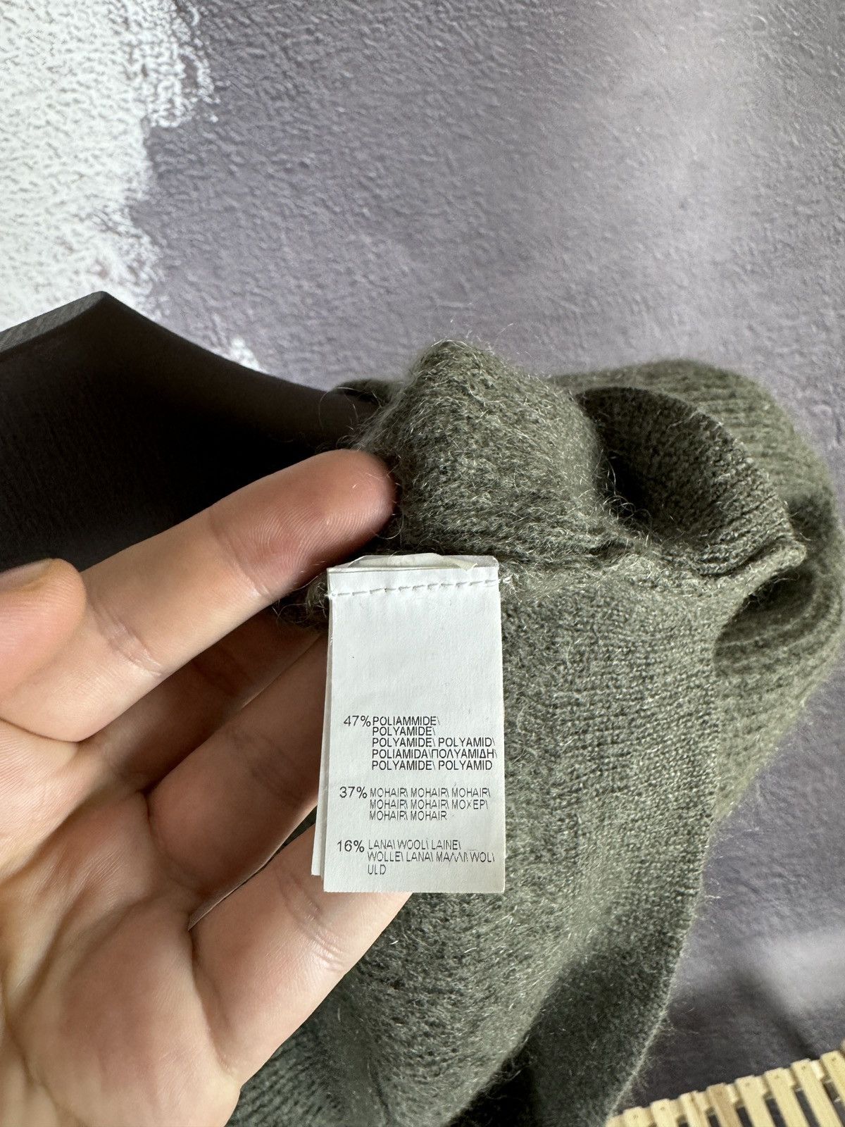 Brunello Cucinelli Brunello Cucinelli mohair wool khaki cropped sweater Size S / US 4 / IT 40 - 10 Thumbnail