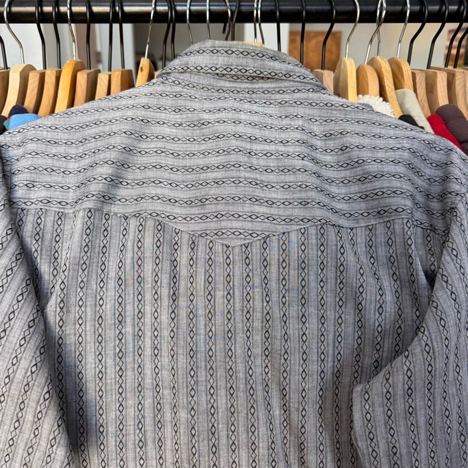 Wrangler Vintage 90s Wrangler Western Pearl Snap Shirt Grey Size US M / EU 48-50 / 2 - 8 Thumbnail