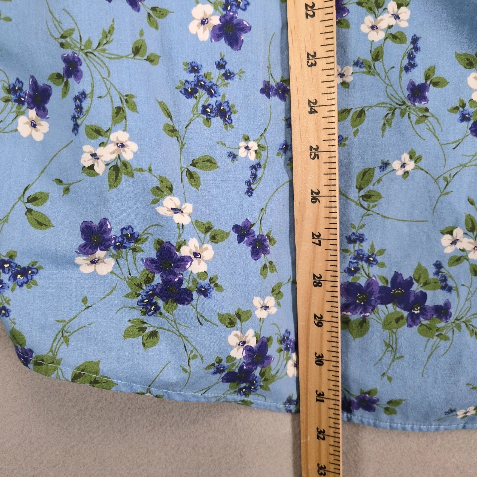 Other Woman Within Sky Blue Pretty Bloom Button Up Shirt 3X Plus Size 3XL / US 20-22 - 8 Thumbnail