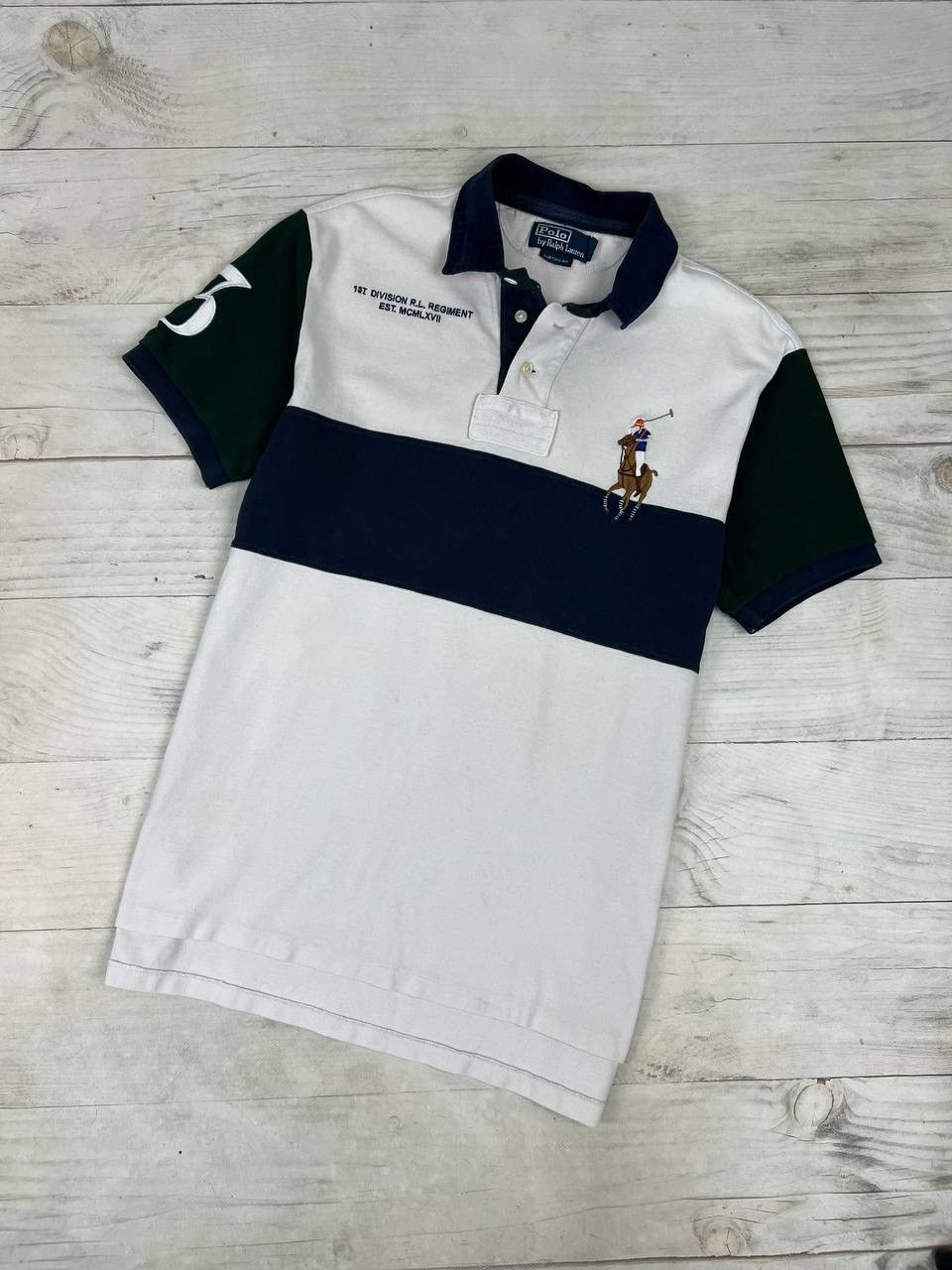 Polo Ralph Lauren Polo Ralph Lauren Big Pony Striped Rugby Polo Shirt Size US L / EU 52-54 / 3 - 1 Thumbnail