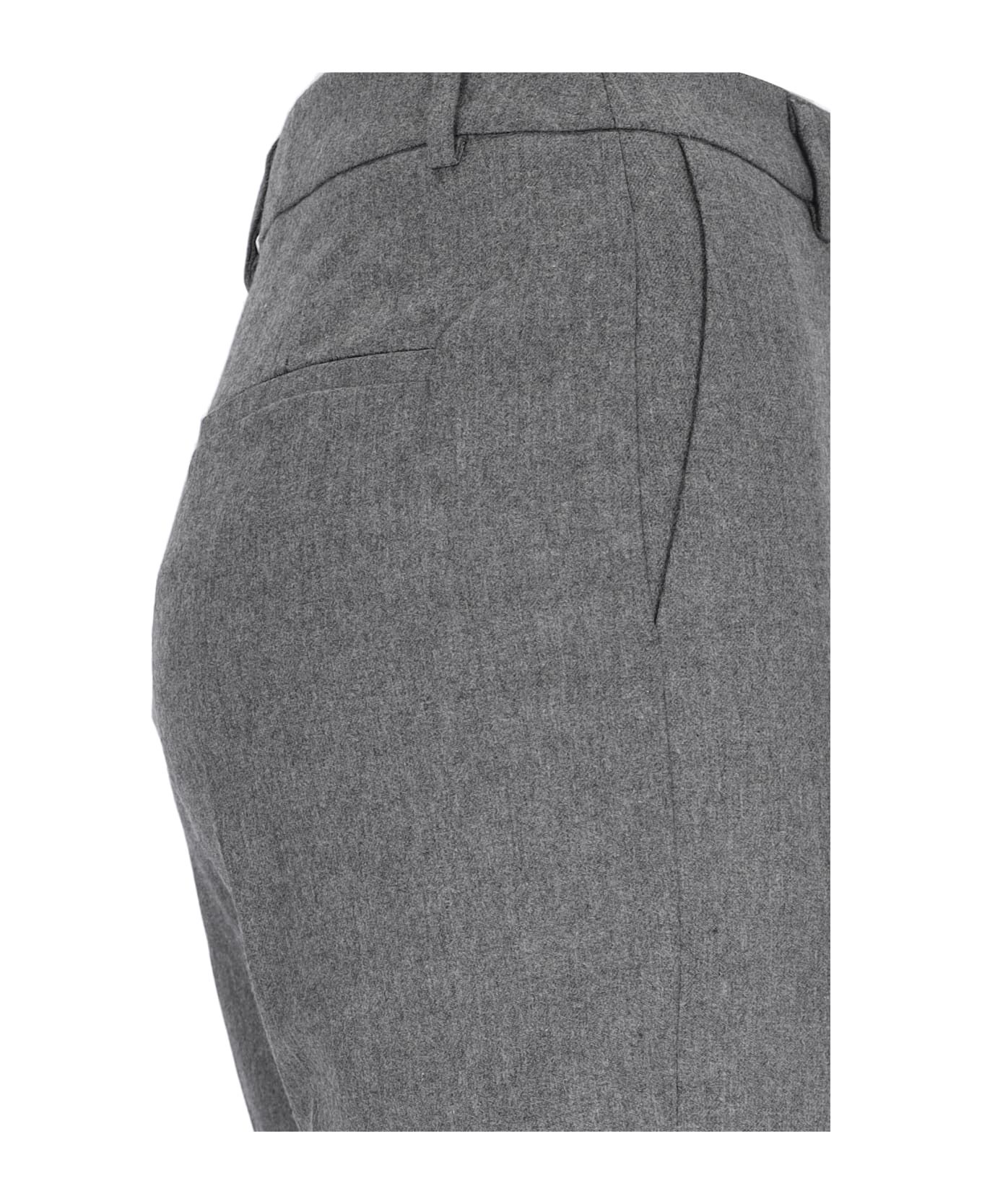 THE ANDAMANE o1s22i1n1024 Gladys Flannel Pants in Grey Size 28" / US 6 / IT 42 - 5 Thumbnail