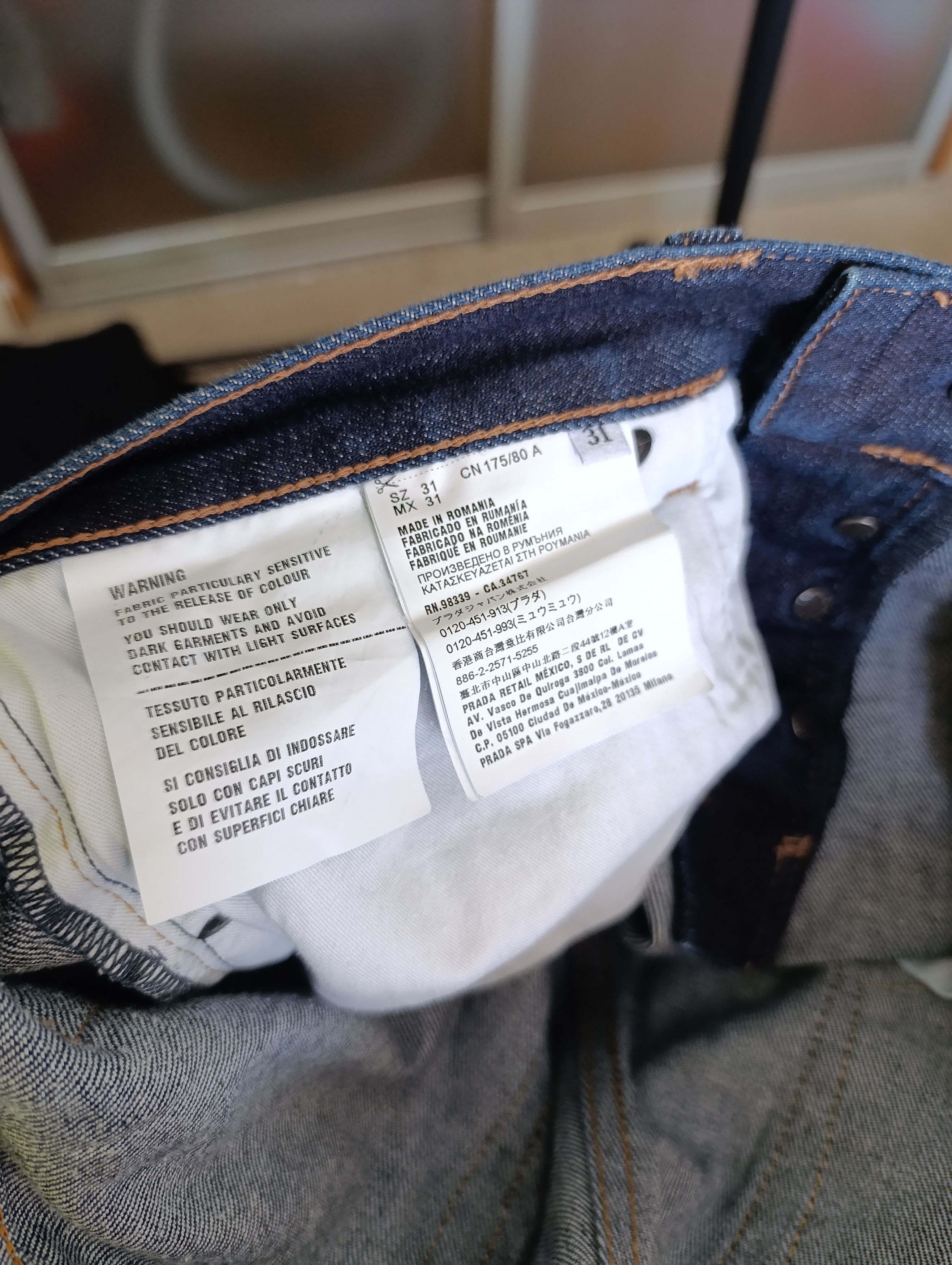 Designer × Prada PRADA SLIM-FIT MID-RISE JEANS NAVY Size US 31 - 17 Thumbnail