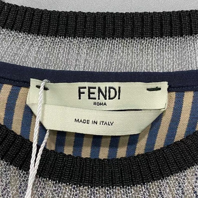 Fendi Fendi Striped Logo Sweatshirt Size US M / EU 48-50 / 2 - 5 Thumbnail