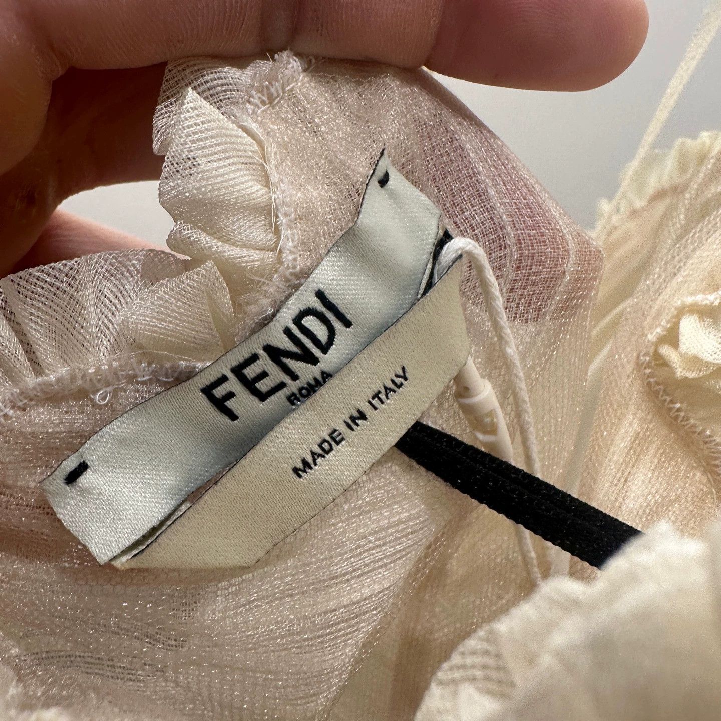 Fendi Fendi Apr674 Women's Tiered Silk Dress 38 Size XS / US 0-2 / IT 36-38 - 3 Thumbnail