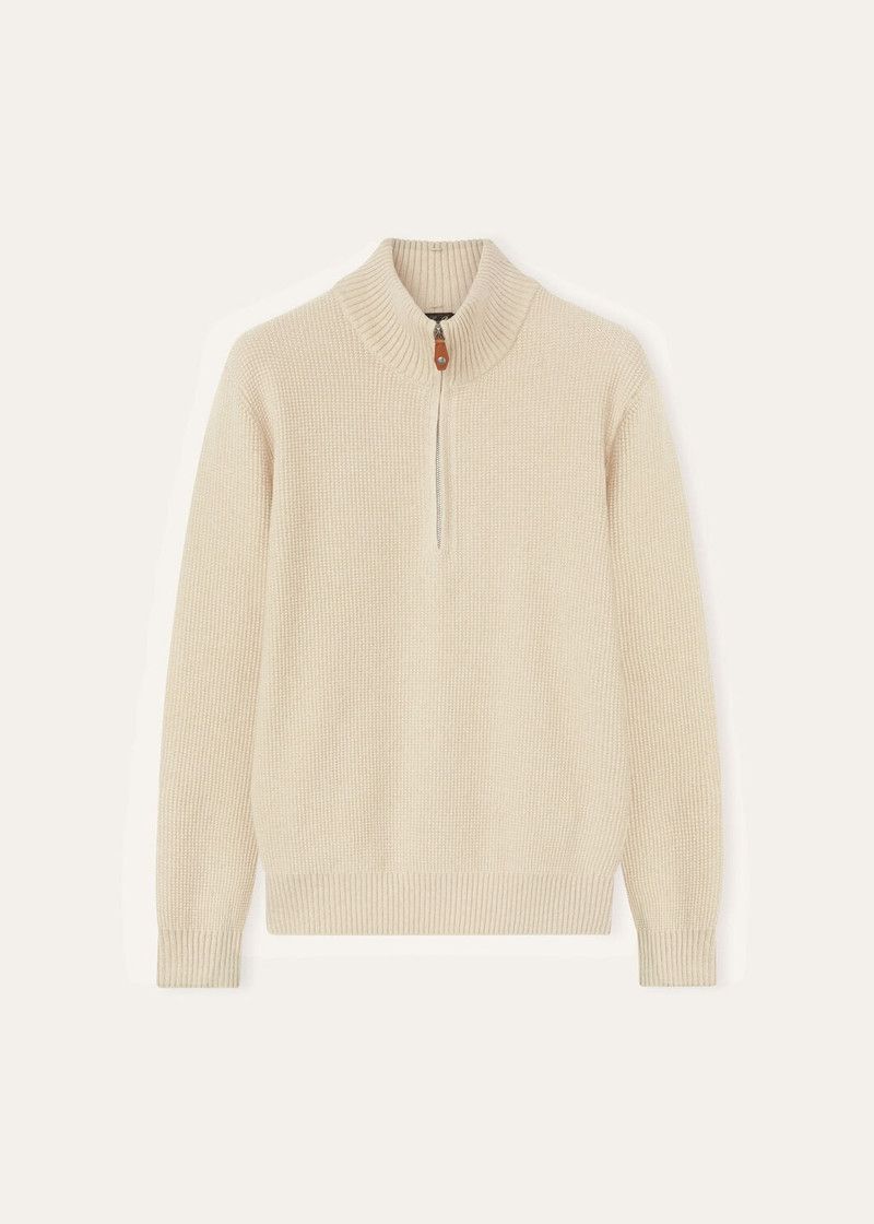 Loro Piana o1w1db10226 FA06328 Alpe Half-Neck Sweater in Beige Size US S / EU 44-46 / 1 - 8 Thumbnail