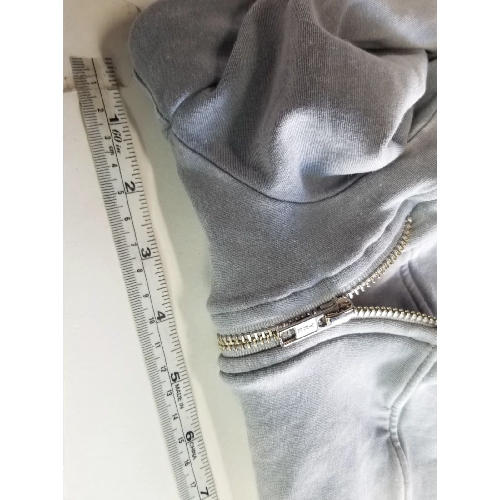 Vintage LVR Organic Women Long Sleeve Sweater Zip Up Full Zip Gray XS USA Blue Hoodie? Size XS / US 0-2 / IT 36-38 - 3 Thumbnail
