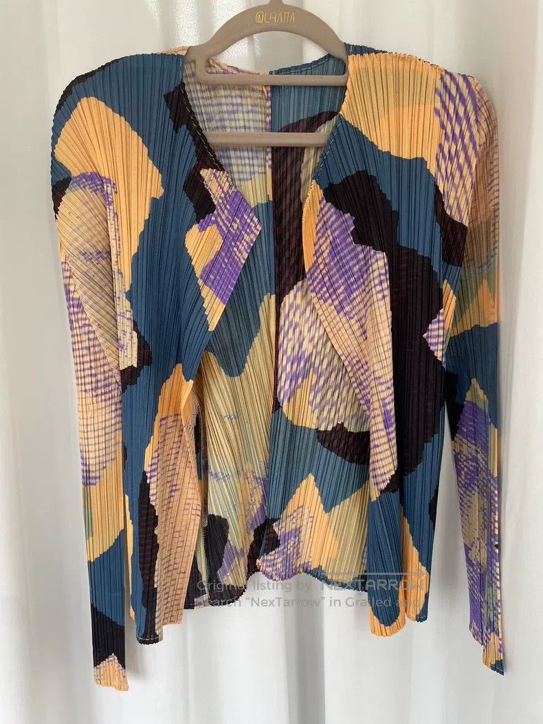 Issey Miyake Purple Meteorite Cardigan