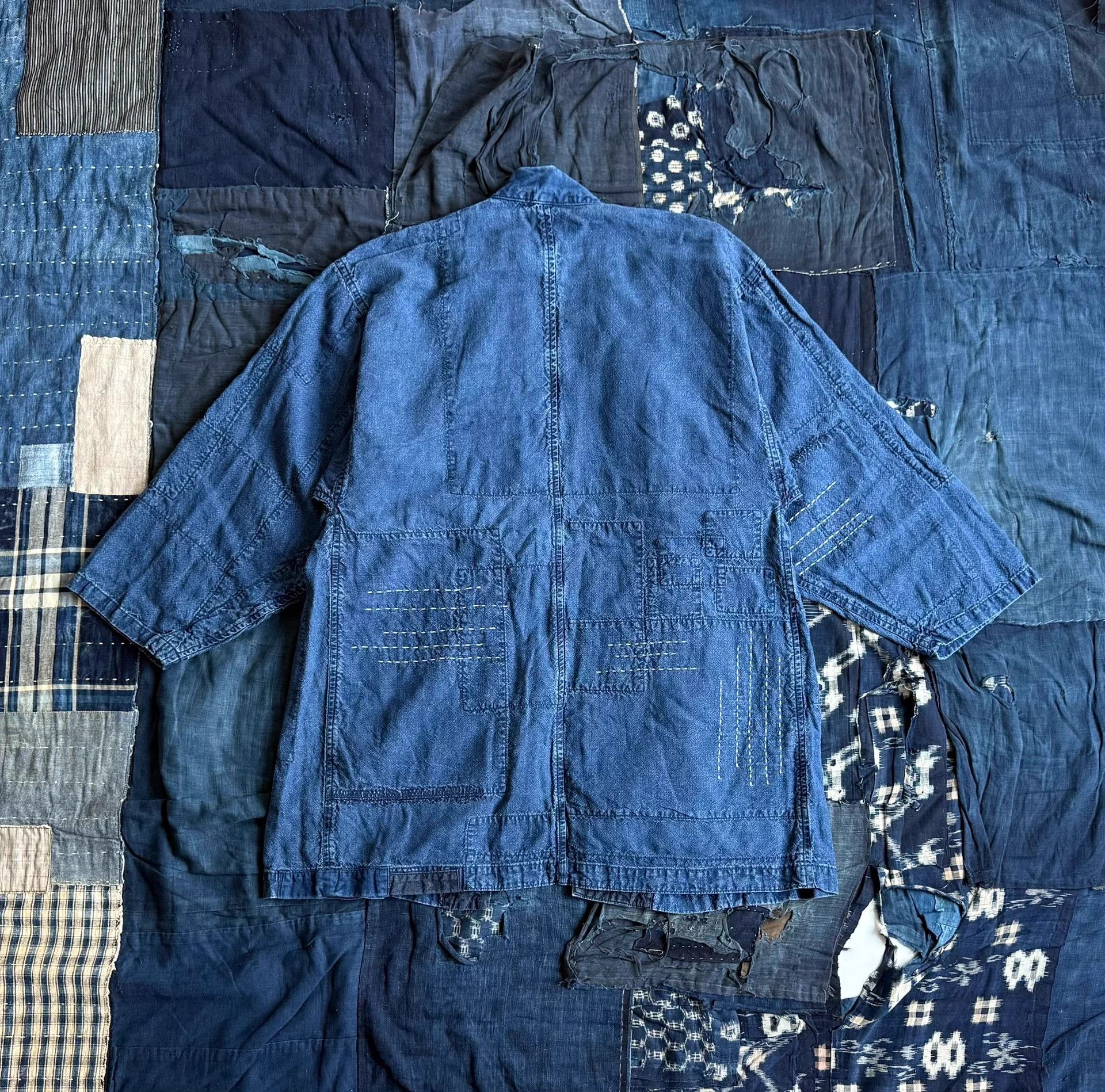 Other Blue Blue Japan Indigo Sashiko Patchwork Robe Coat 2 Size US M / EU 48-50 / 2 - 3 Thumbnail