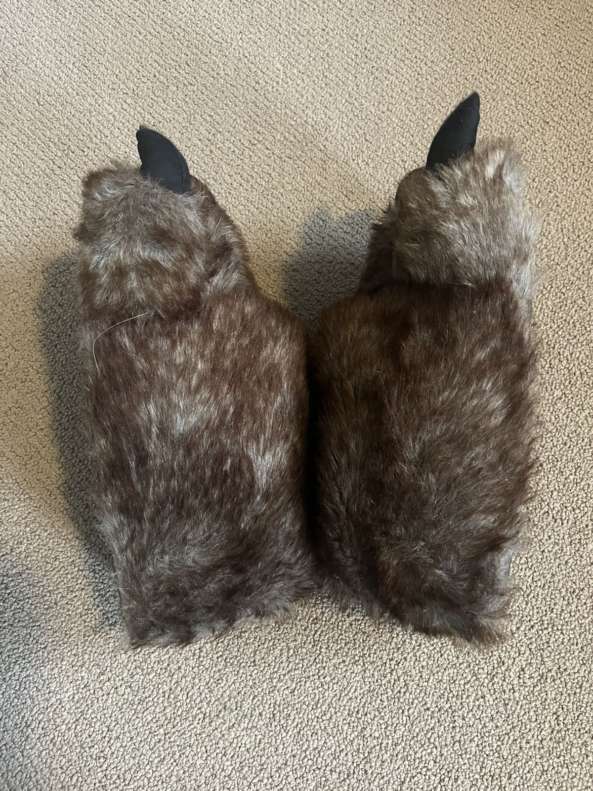 Vintage Fluffy bear slippers Size US 10 / EU 43 - 3 Thumbnail