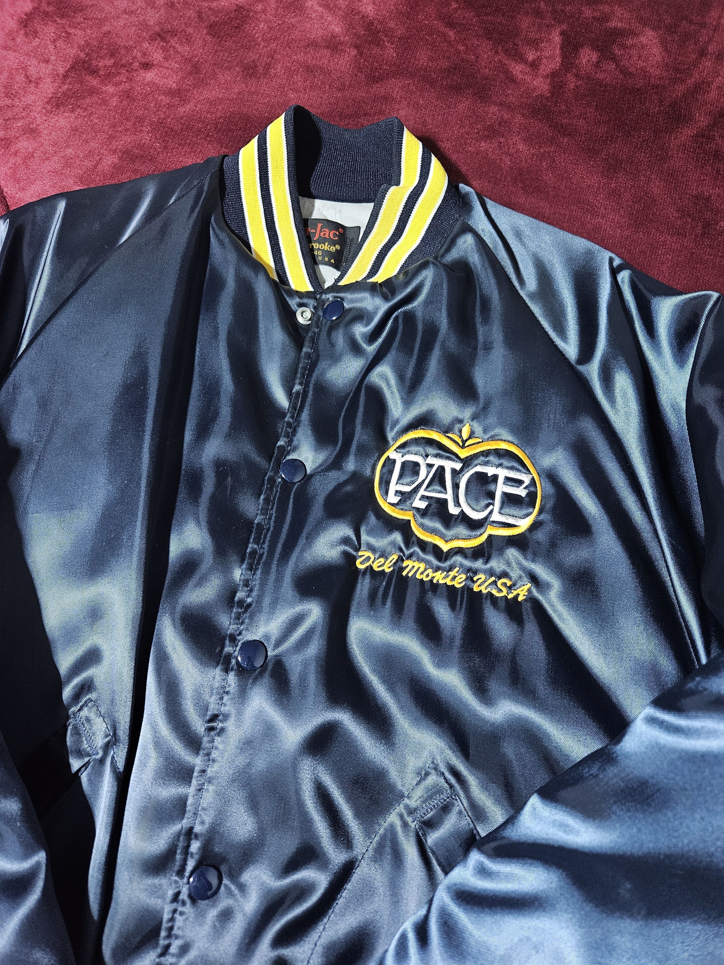 Dunbrooke 90s Pla-Jac Dunbrook DEL Monte PACE Satin Bomber Sz L Jacket Size US L / EU 52-54 / 3 - 3 Thumbnail