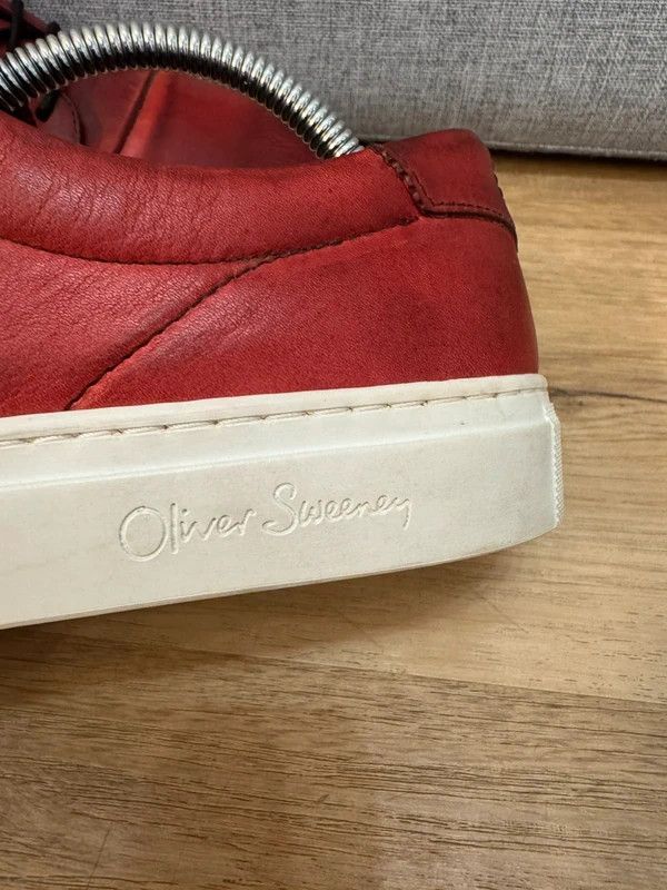 Oliver Sweeney Oliver Sweeney Grandola Dark Red Leather Low Top Sneakers 42 Size US 9 / EU 42 - 9 Thumbnail