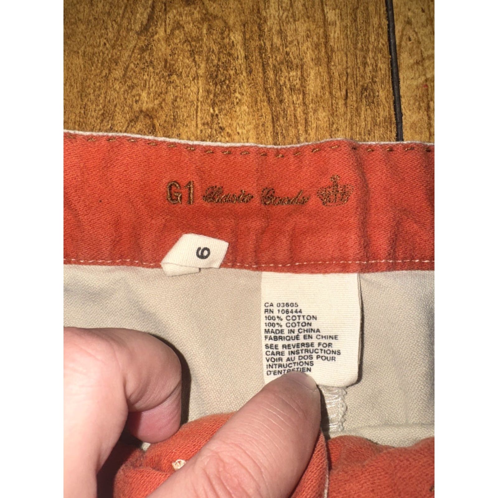 Anthropologie VINTAGE G1 Basic Goods Pants Cropped Tie Drawstring Pockets Cuffed Tan 6 Women Cropped Pants Casual Size 28" / US 6 / IT 42 - 5 Thumbnail