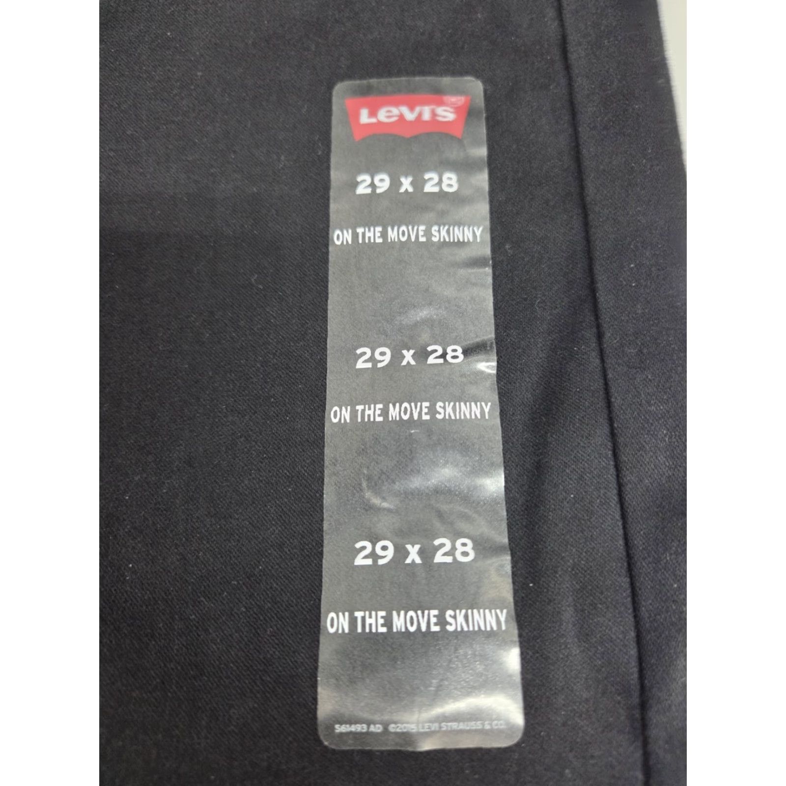 Levi's Levi's New On The Move Womens Skinny Jeans Black 29/28" Denim Zip 511 Slim Pockets Logo Size 29" - 7 Thumbnail